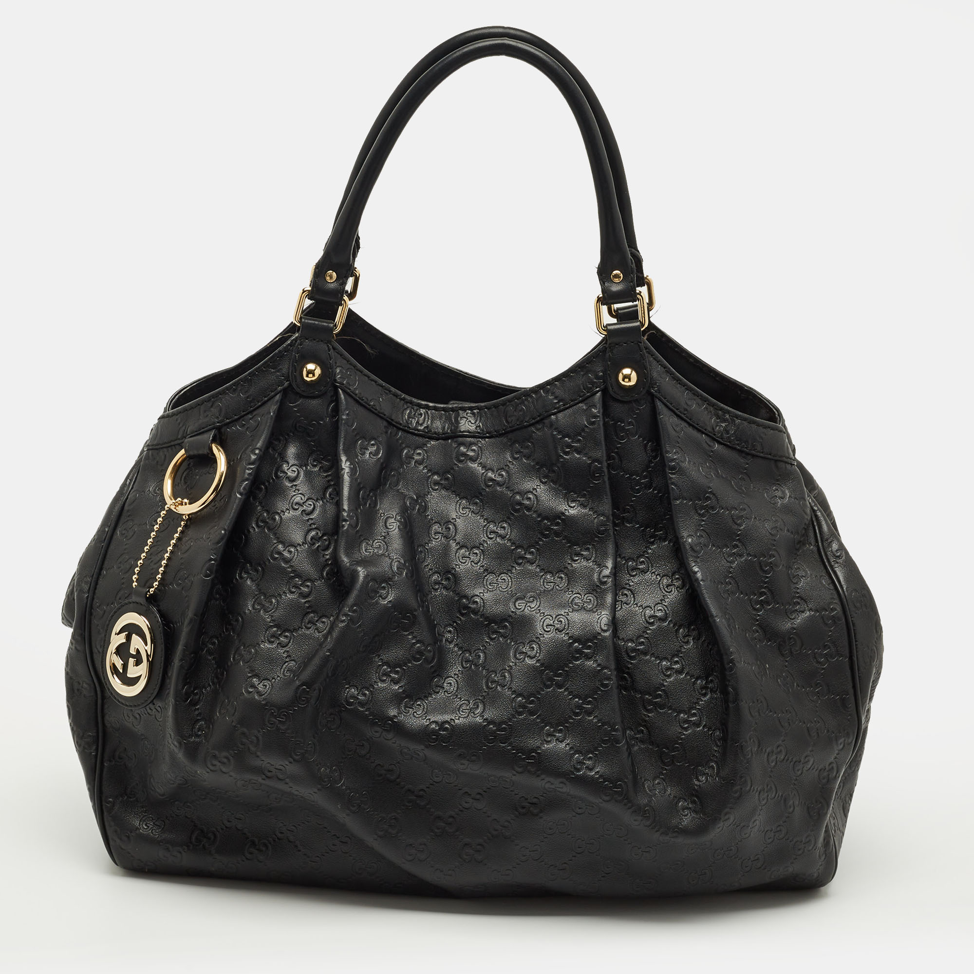 

Gucci Black Guccissima Leather  Sukey Tote