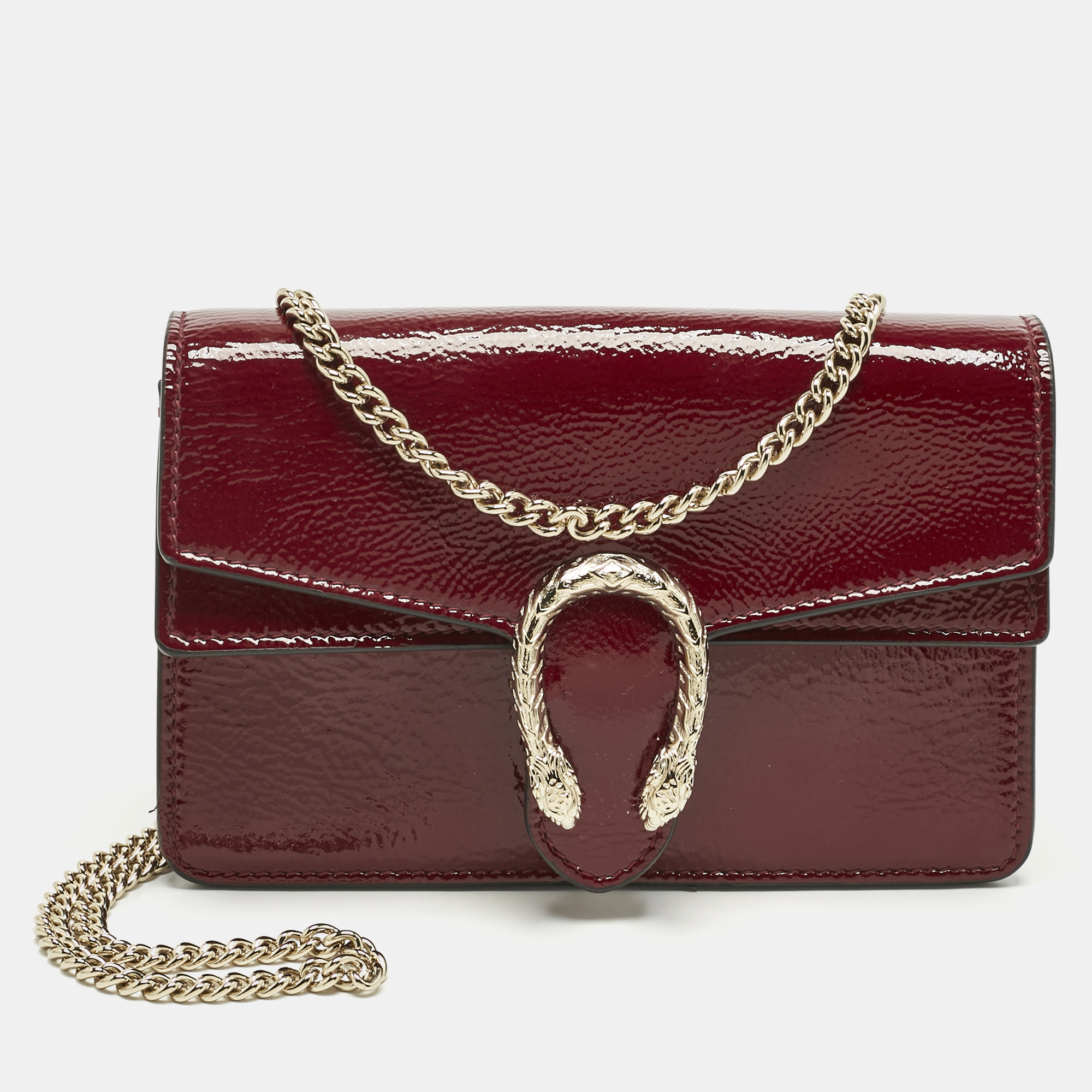 

Gucci Red Patent Leather Dionysus Chain Shoulder Bag