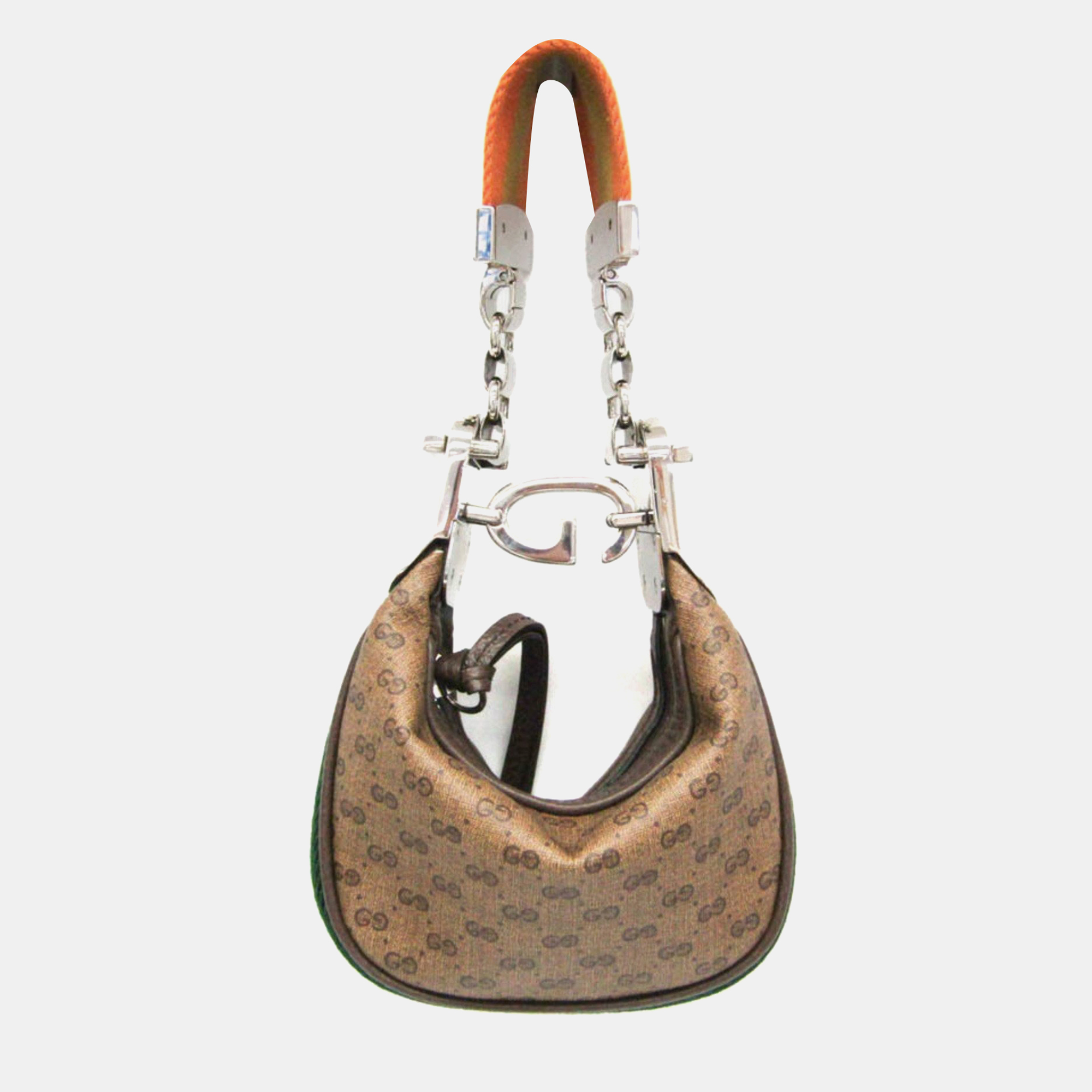 

Gucci Mini Pouch PVC Leather Handbag Shoulder Bag Beige