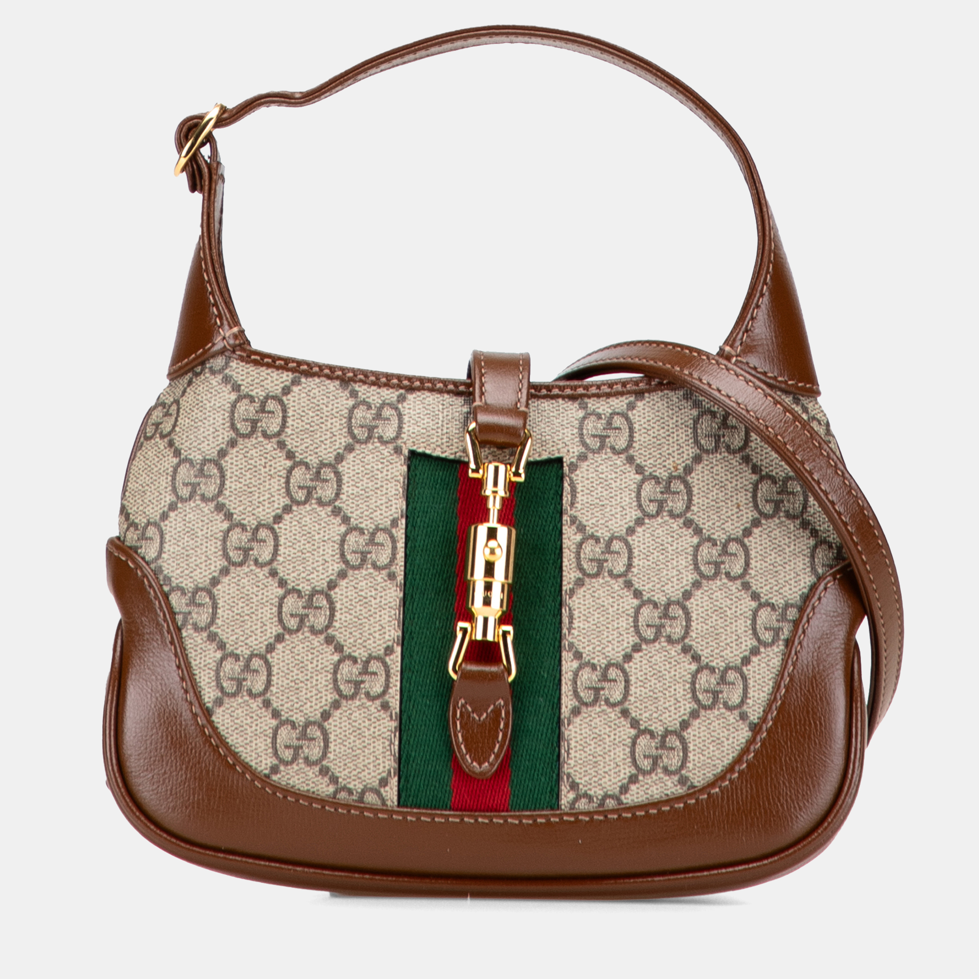 

Gucci Brown Mini GG Supreme Web Jackie 1961 Crossbody