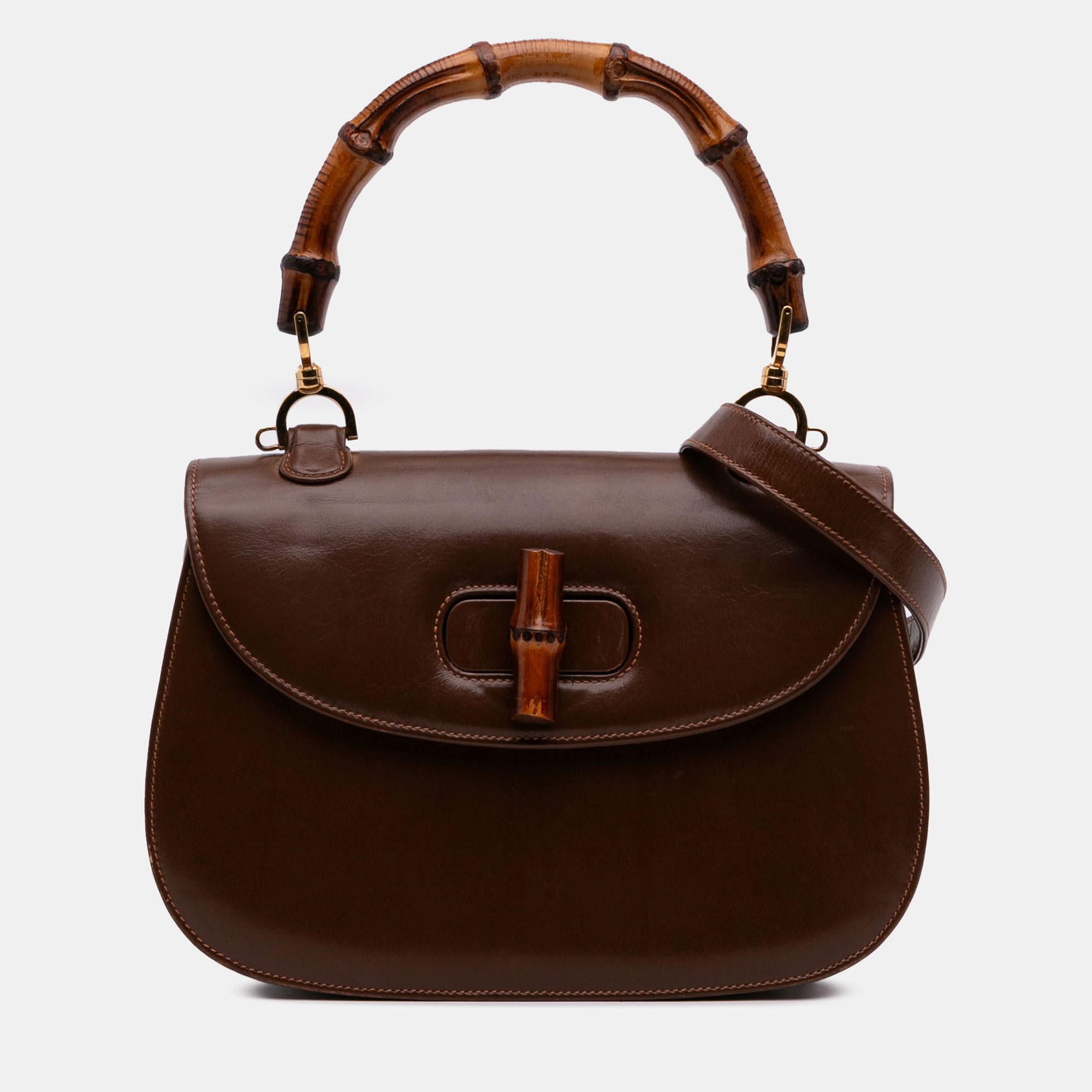 

Gucci Brown Calfskin Bamboo Night