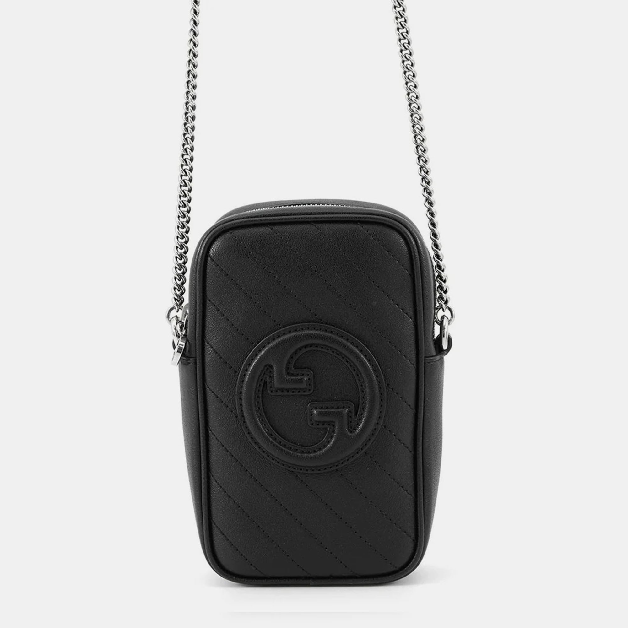 

Gucci Blondie Chain shoulder Black Leather