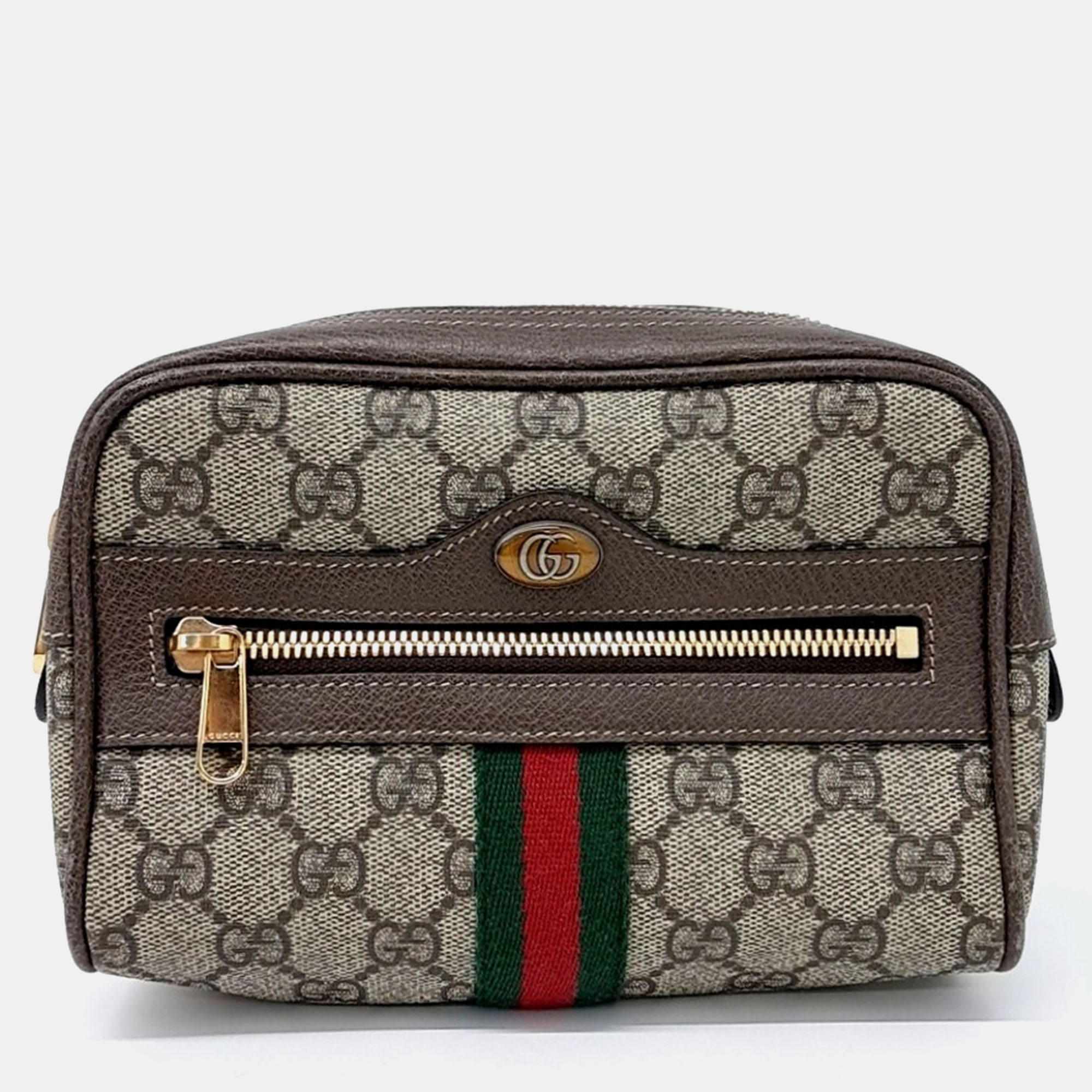 

Gucci Brown Coated Canvas and Leather Ophidia GG Supreme Belt Bag