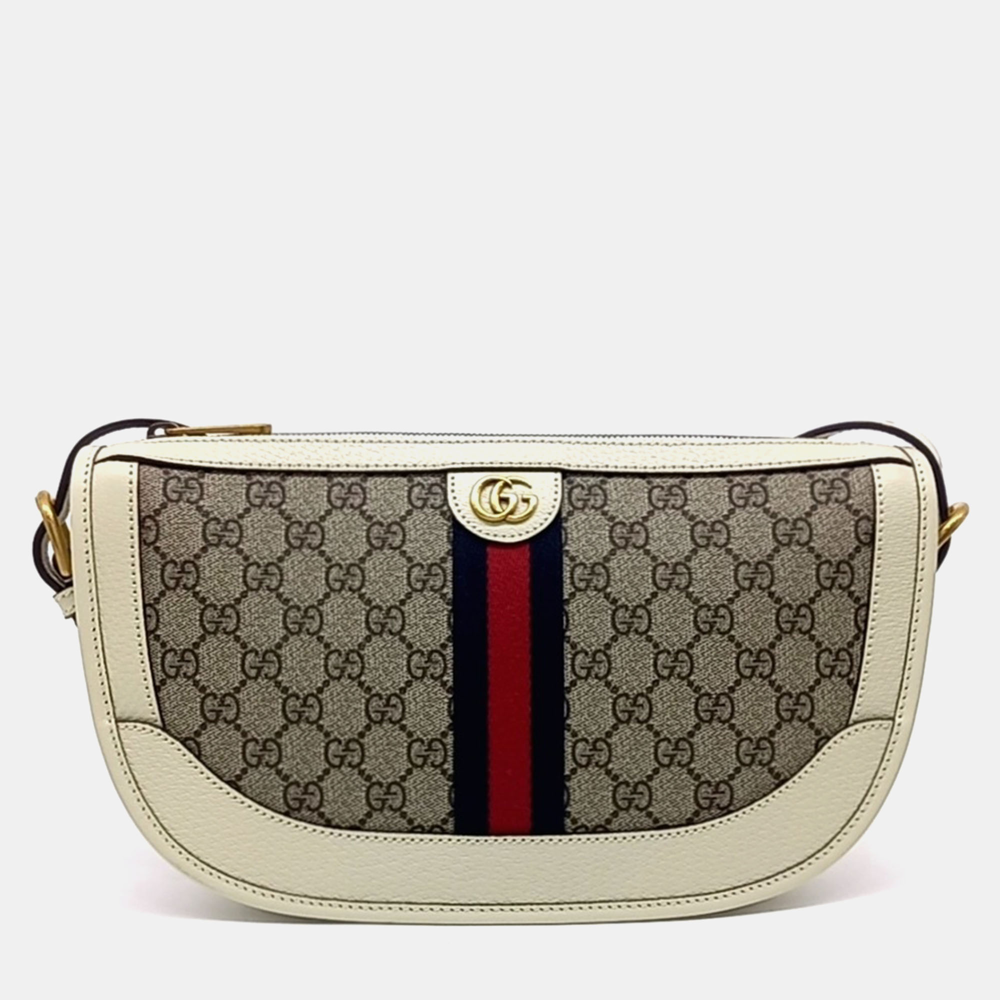 

Gucci Beige Cream Coated canvas Ophidia Supreme Shoulder Bag