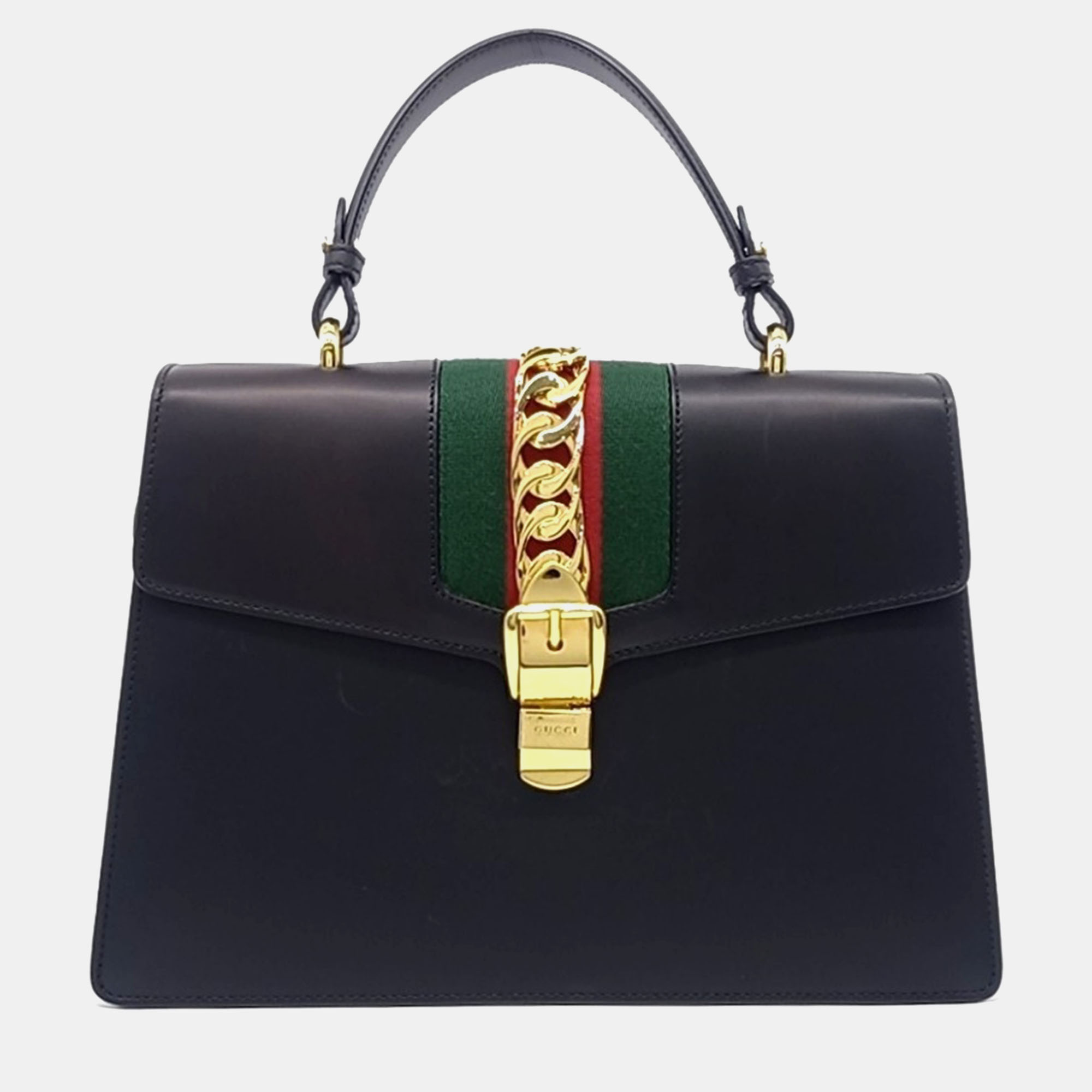 

Gucci Black Leather Sylvie Bag
