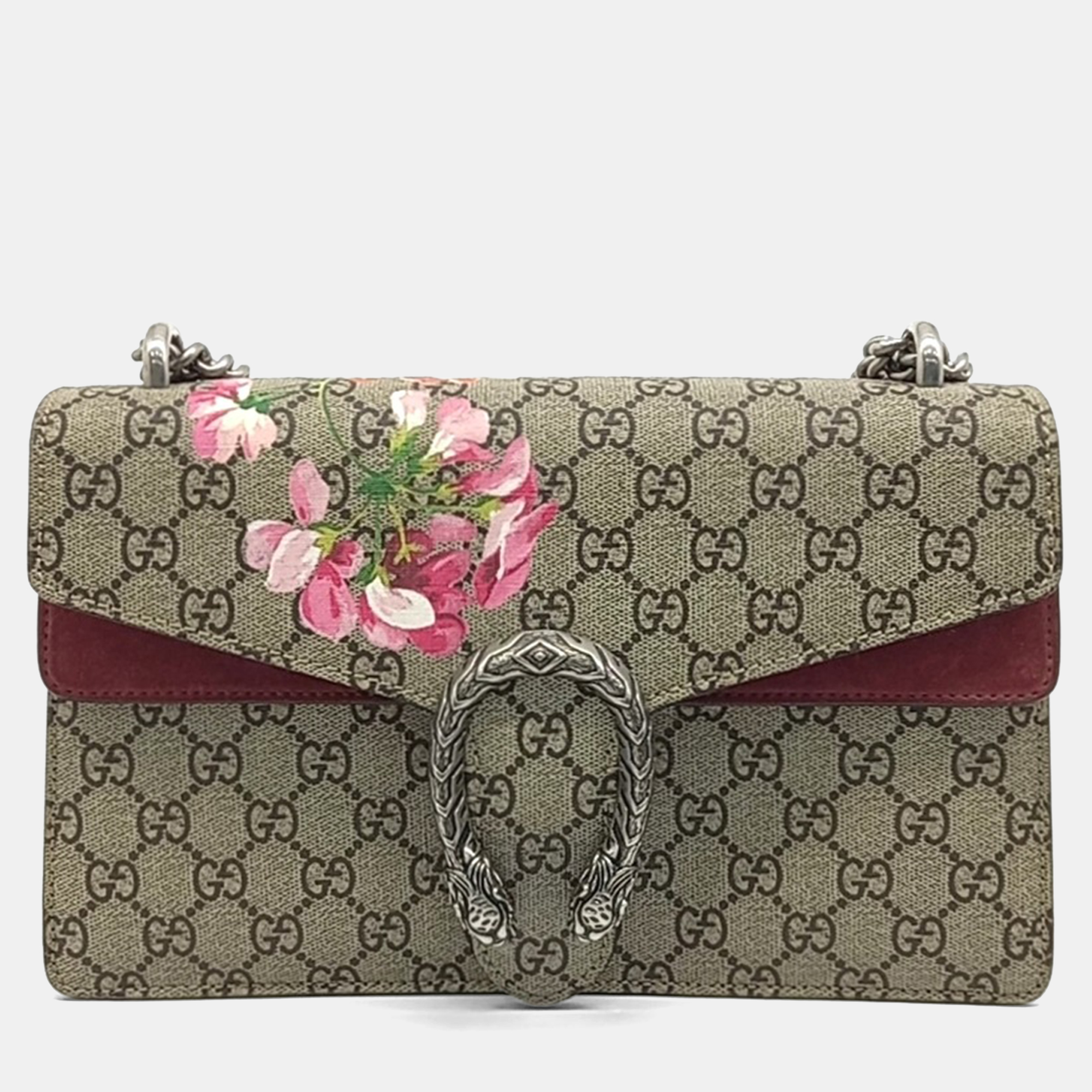 

Gucci Beige Coated Canvas Dionysus Bloom Chain Shoulder Bag