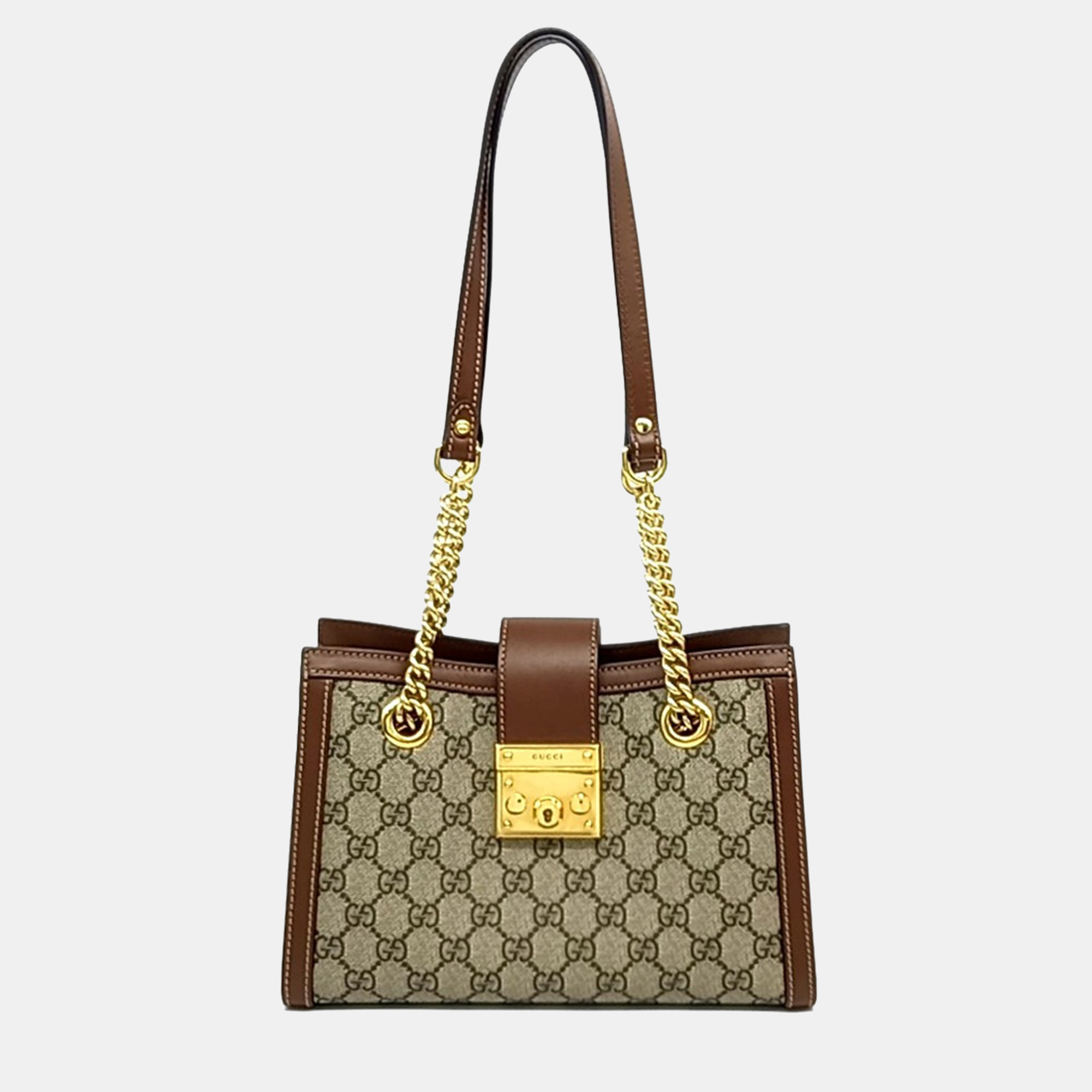 

Gucci Beige/Brown Coated Canvas Supreme Shoulder Bag