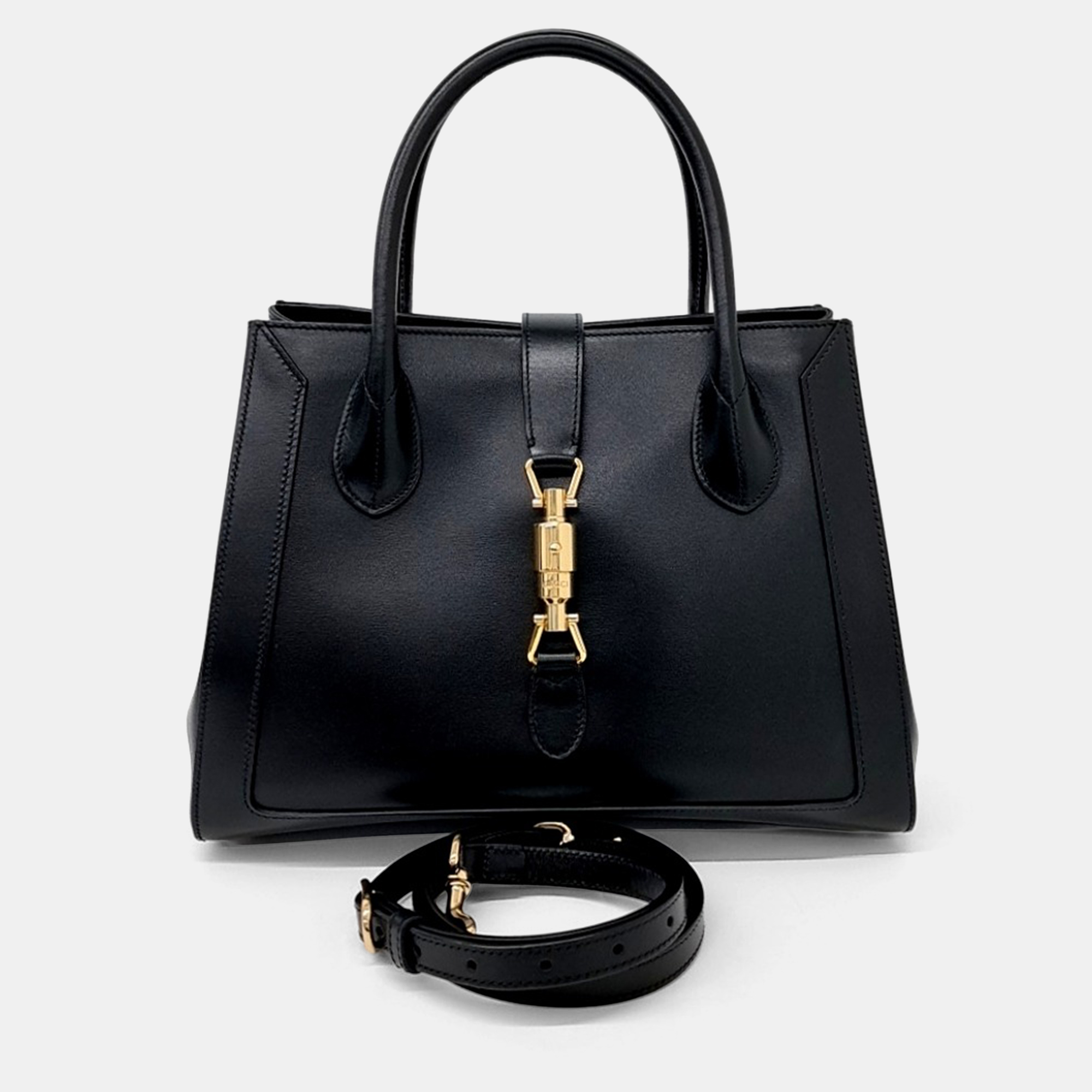 

Gucci Black Leather Jackie 1961 Medium Tote