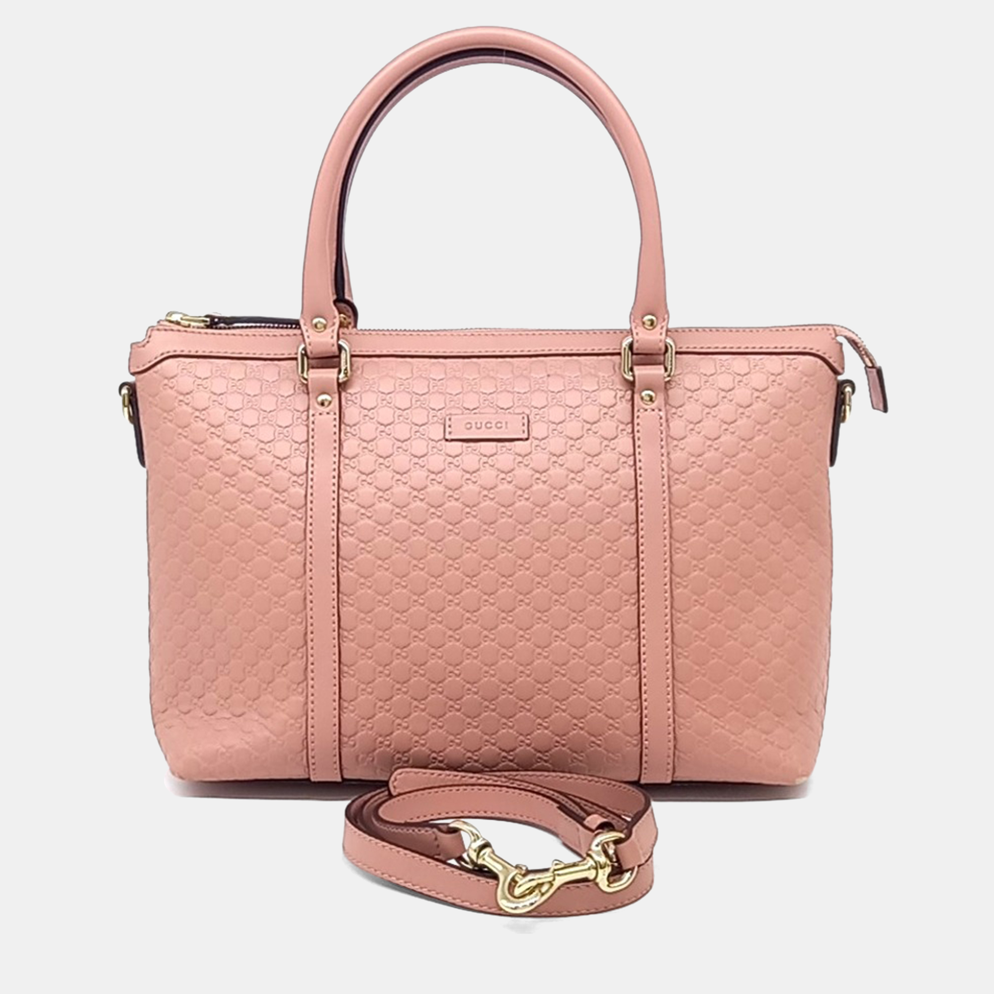 Pre-owned Gucci Pink Leather Micro Cimaline Tote And Shoulder Bag