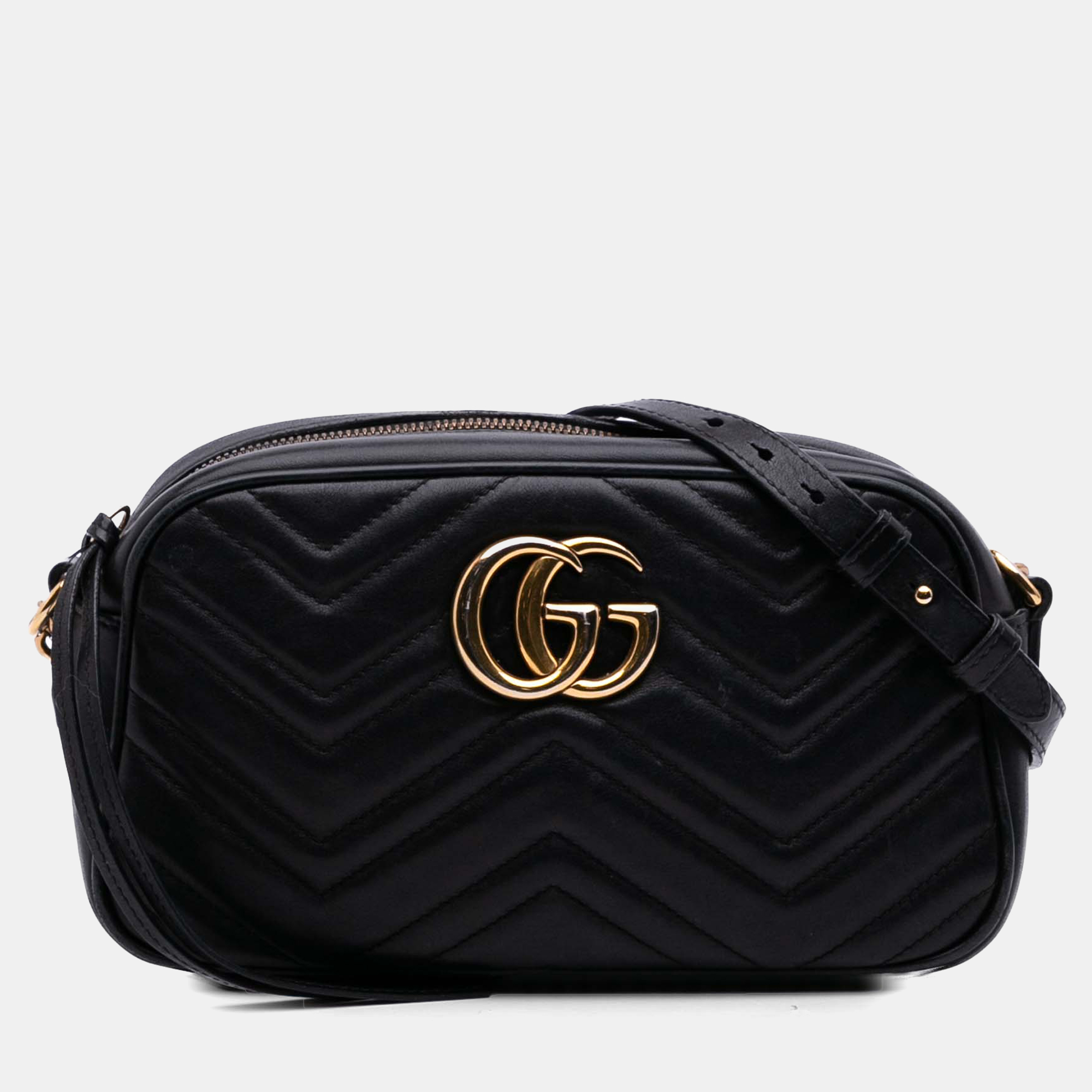 

Gucci Black Small GG Marmont Matelasse Leather Crossbody