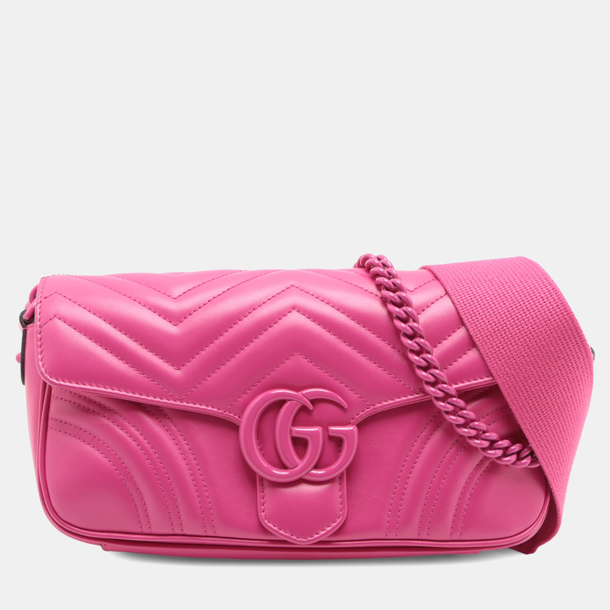 

Gucci Pink Small Calfskin GG Marmont 2.0 Satchel