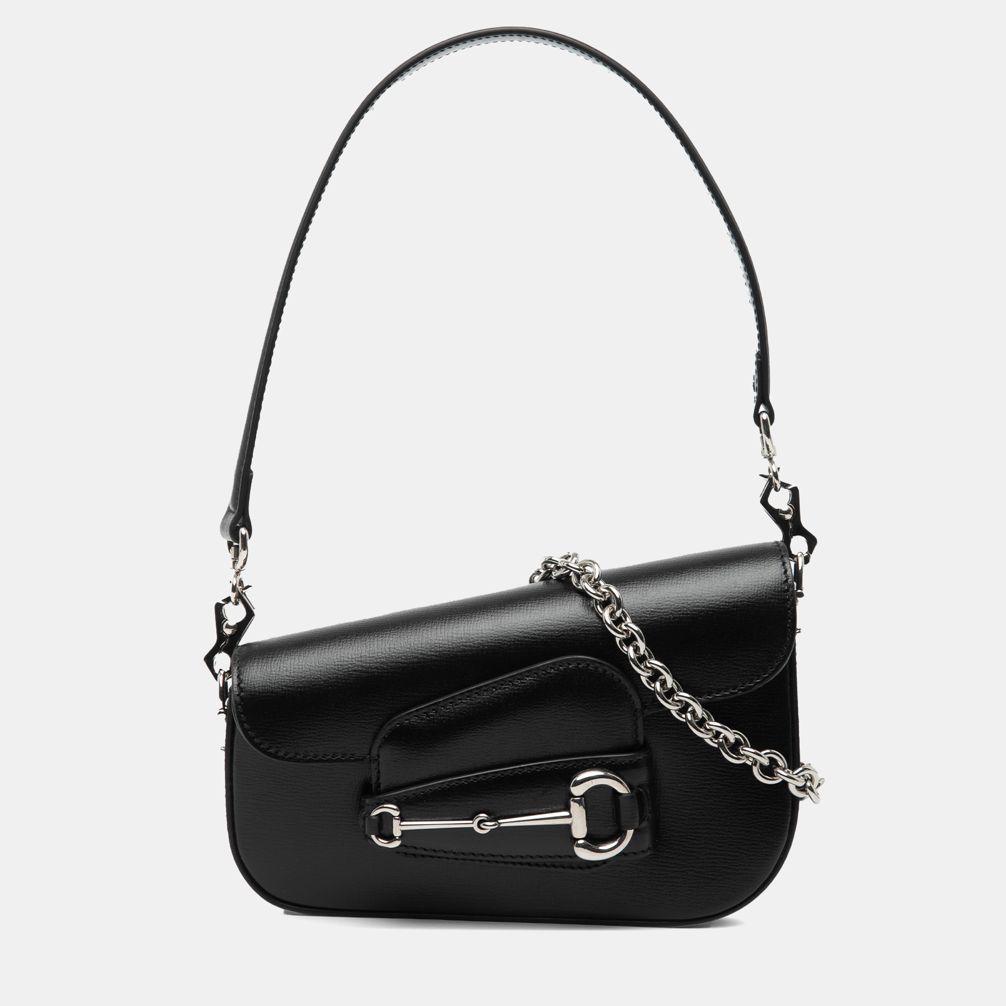 

Gucci Brown Mini Leather Asymmetric Horsebit 1955 Satchel