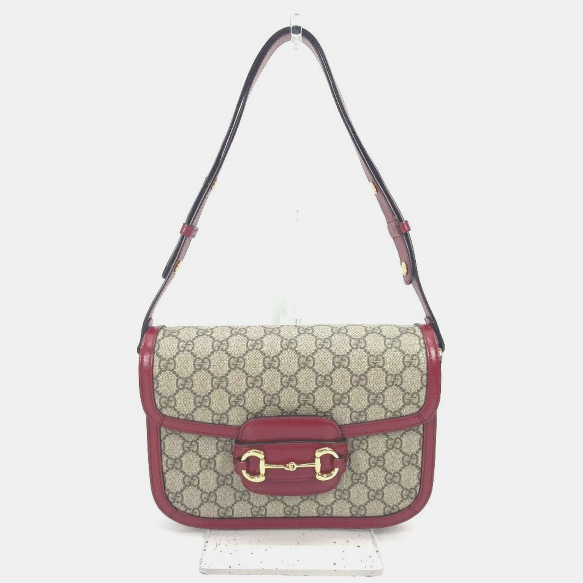

Gucci Gg Supreme Horsebit 1955 Shoulder Bag Beige Canvas/Leather