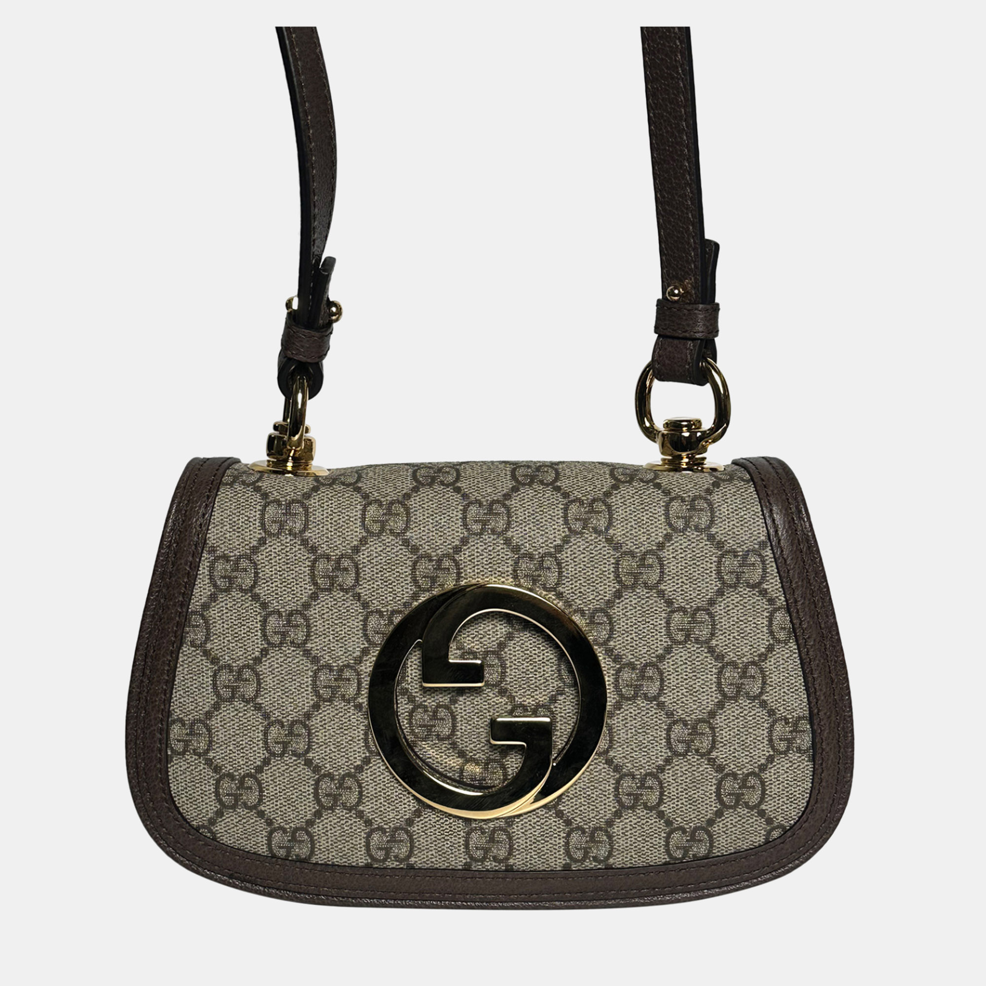 

Gucci Blondie Monogram Shoulder Bag, Beige