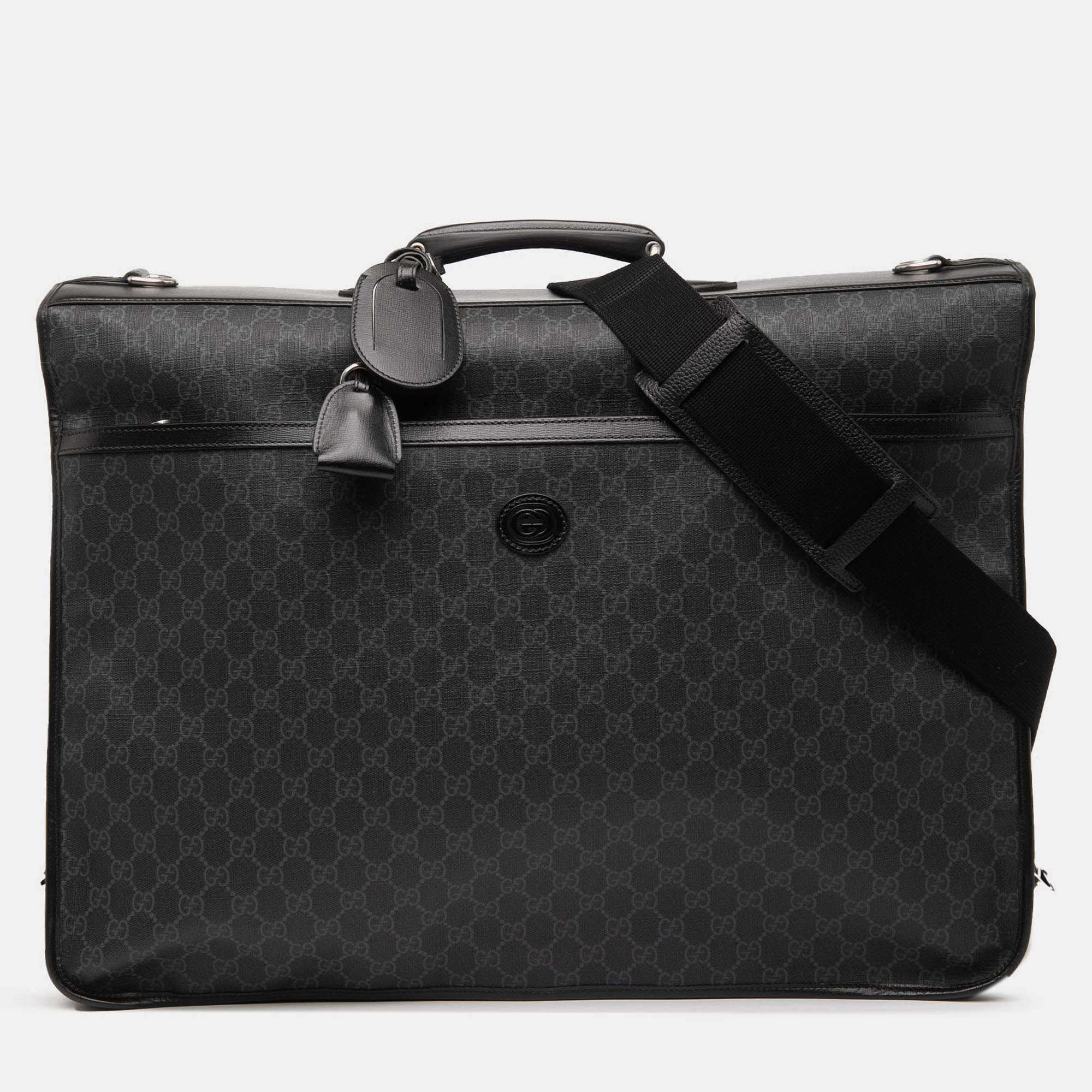 

Gucci Black GG Supreme Retro Interlocking G Garment Bag