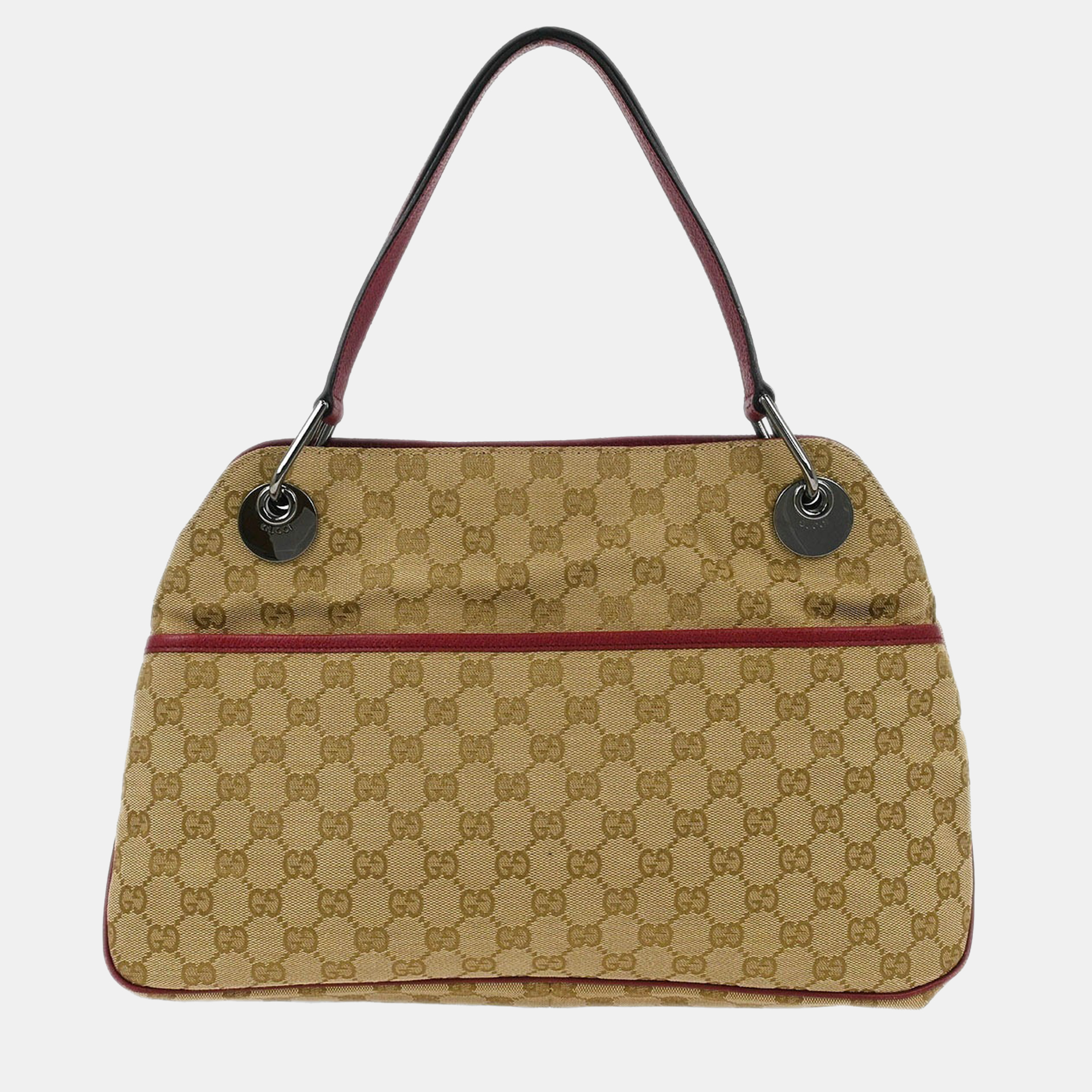 

Gucci Beige Canvas GG Hobo Handbag