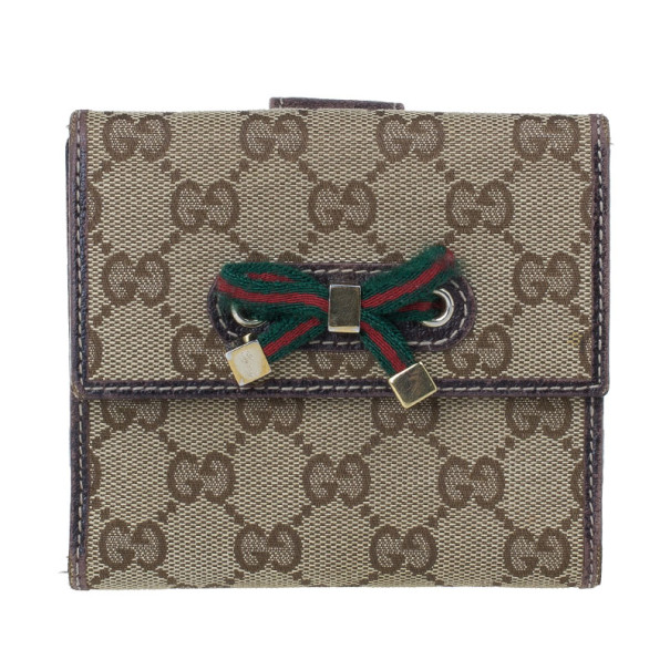 Pre Owned Gucci GG Canvas Princy Compact Wallet