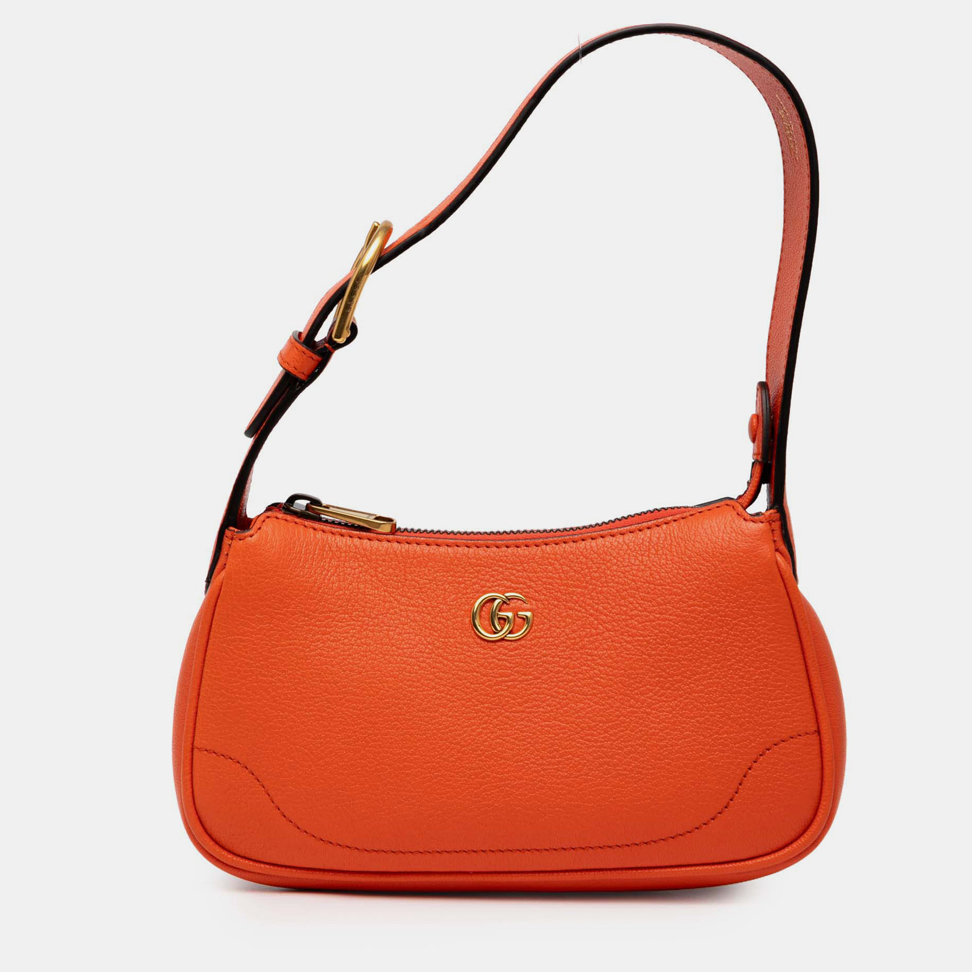 

Gucci Orange Mini Leather Aphrodite Shoulder Bag