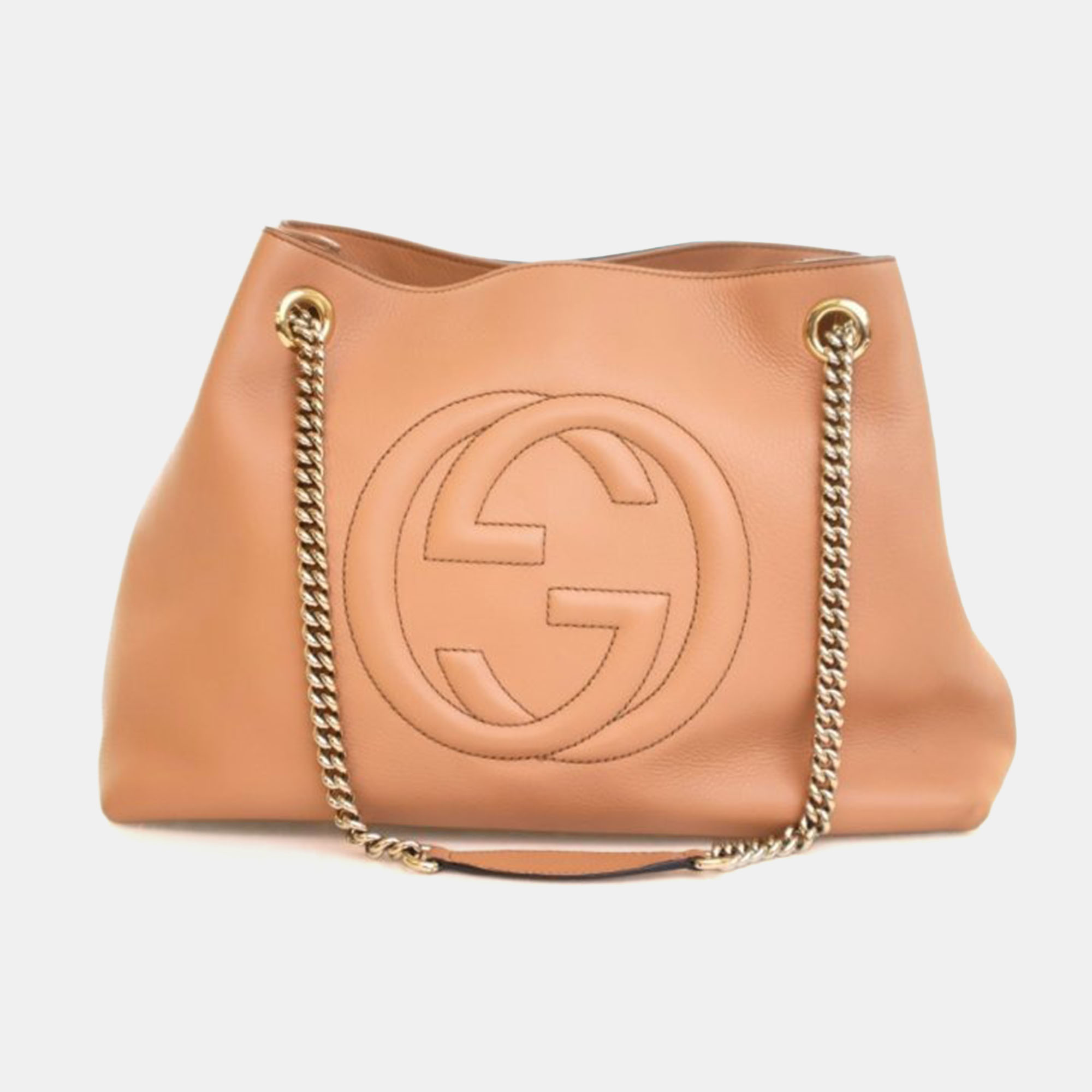 

Gucci Calfskin Soho Disco Chain Hobo, Brown