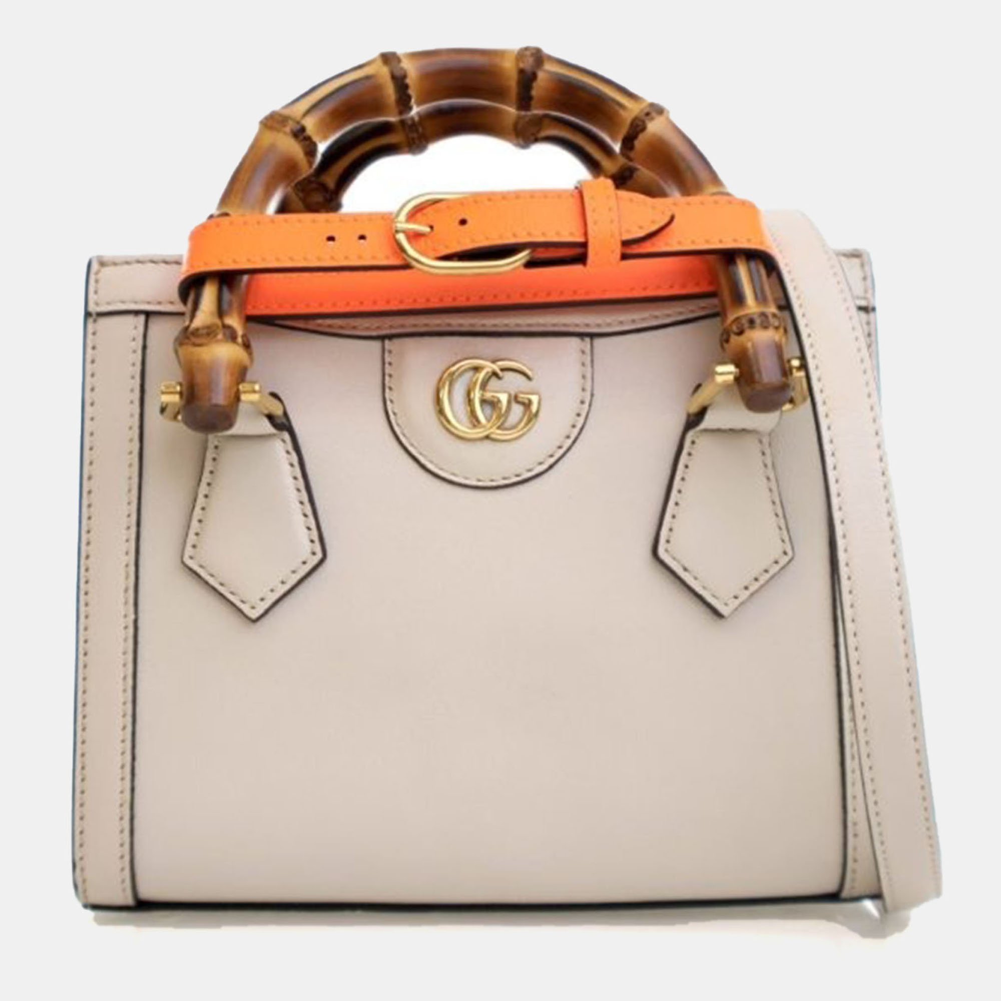 

Gucci Mini Calfskin Diana Tote Bag, Cream