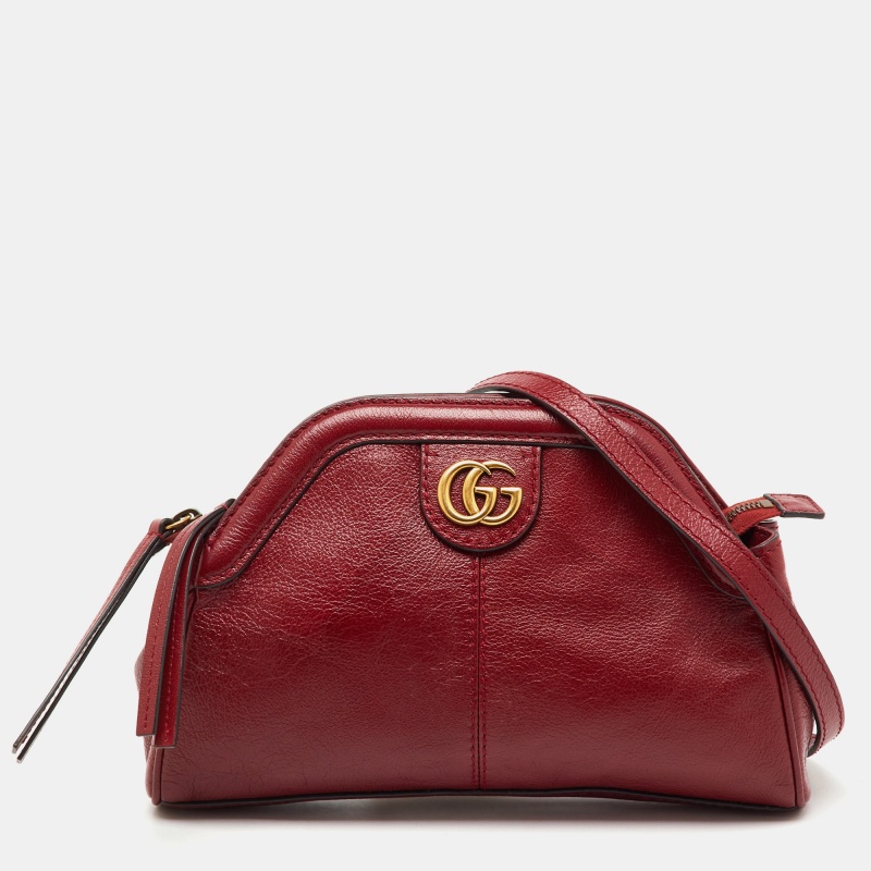 

Gucci Dark Red Leather Small Rebelle Shoulder Bag