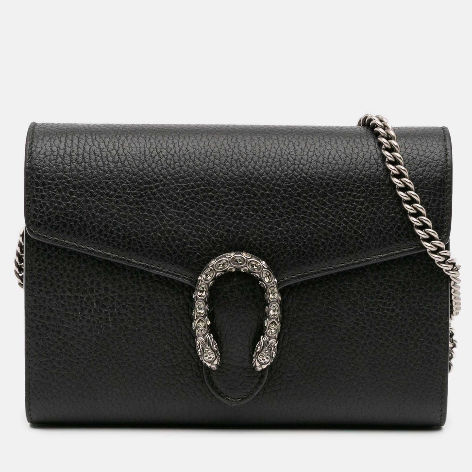 

Gucci Black Mini Leather Dionysus Wallet on Chain
