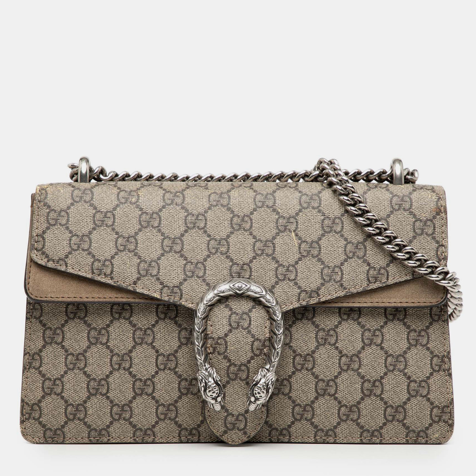 

Gucci Brown Medium GG Supreme Dionysus Shoulder Bag