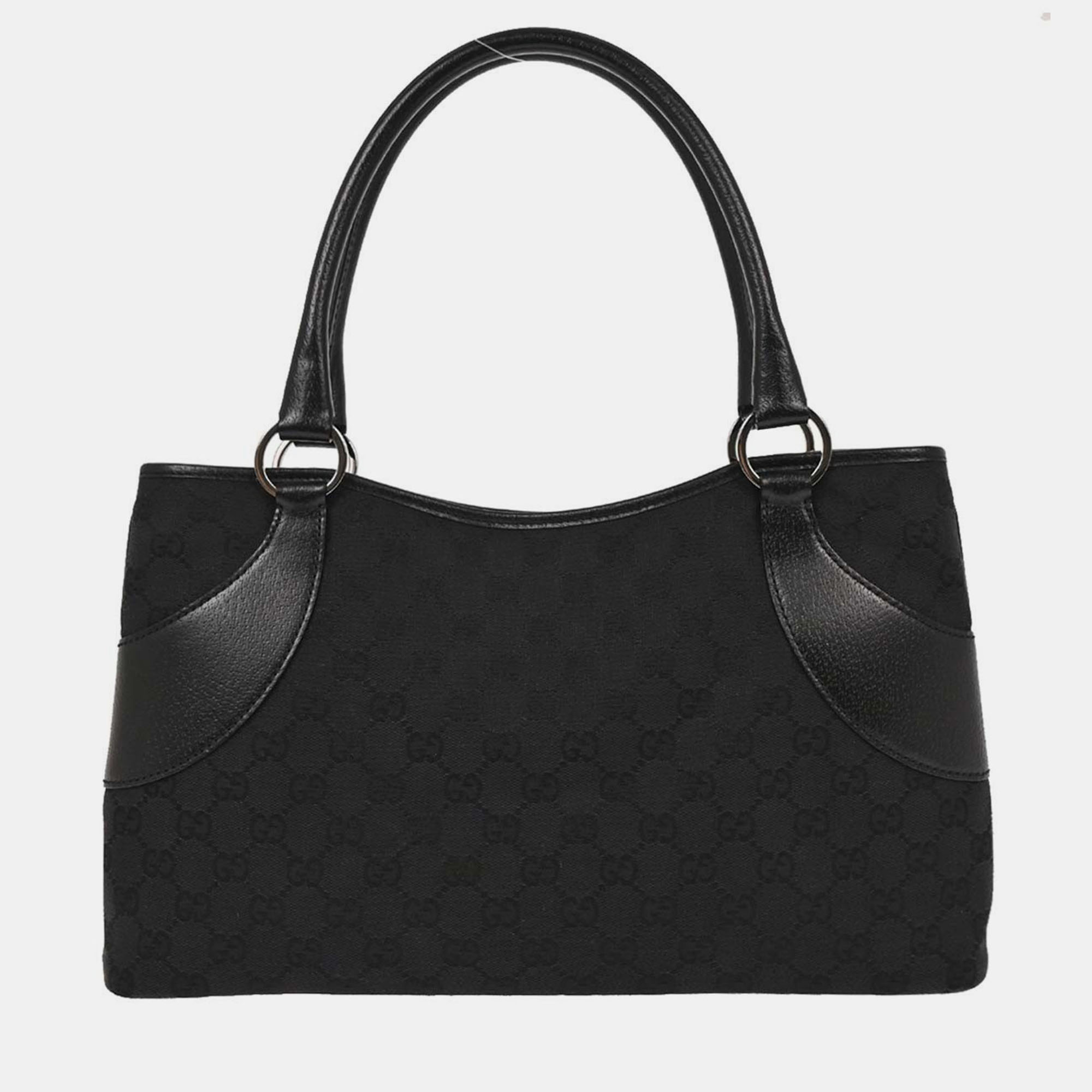 

Gucci Black Canvas GG Tote Handbag