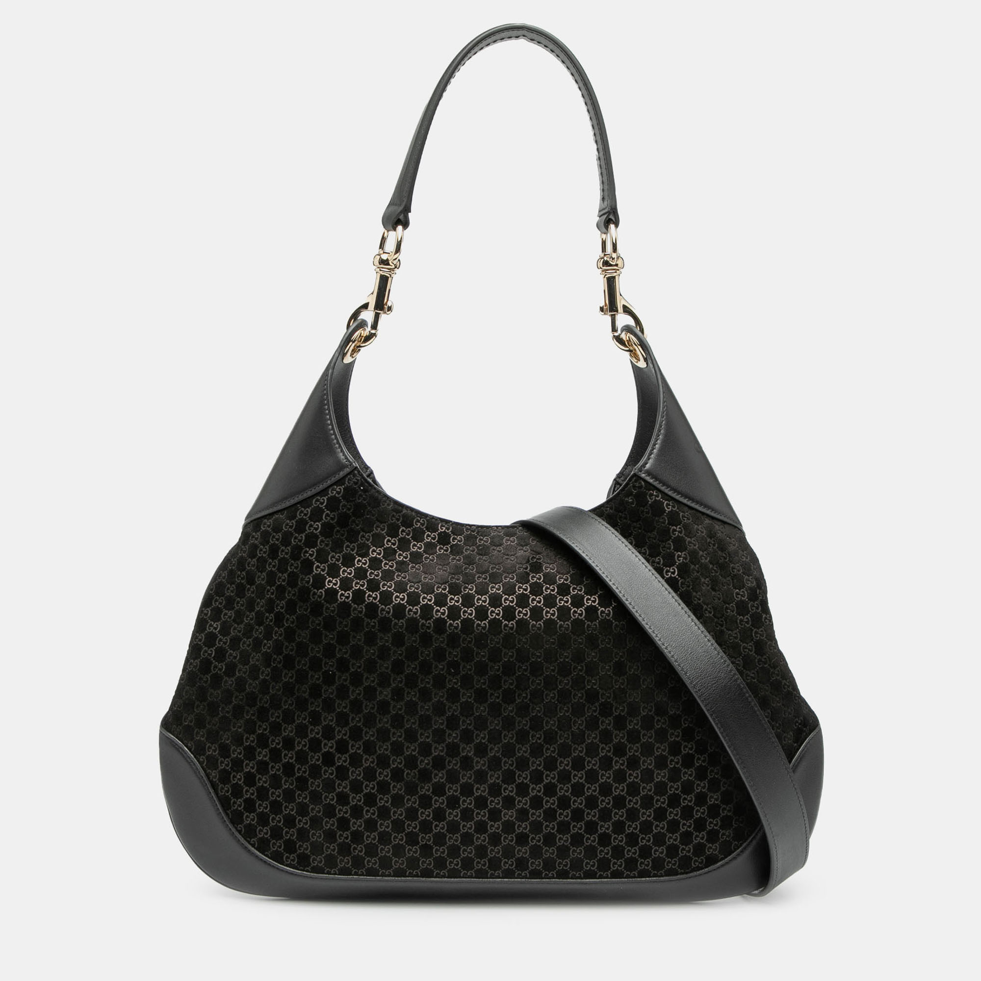 

Gucci Black Micro GG Suede B Shoulder Bag