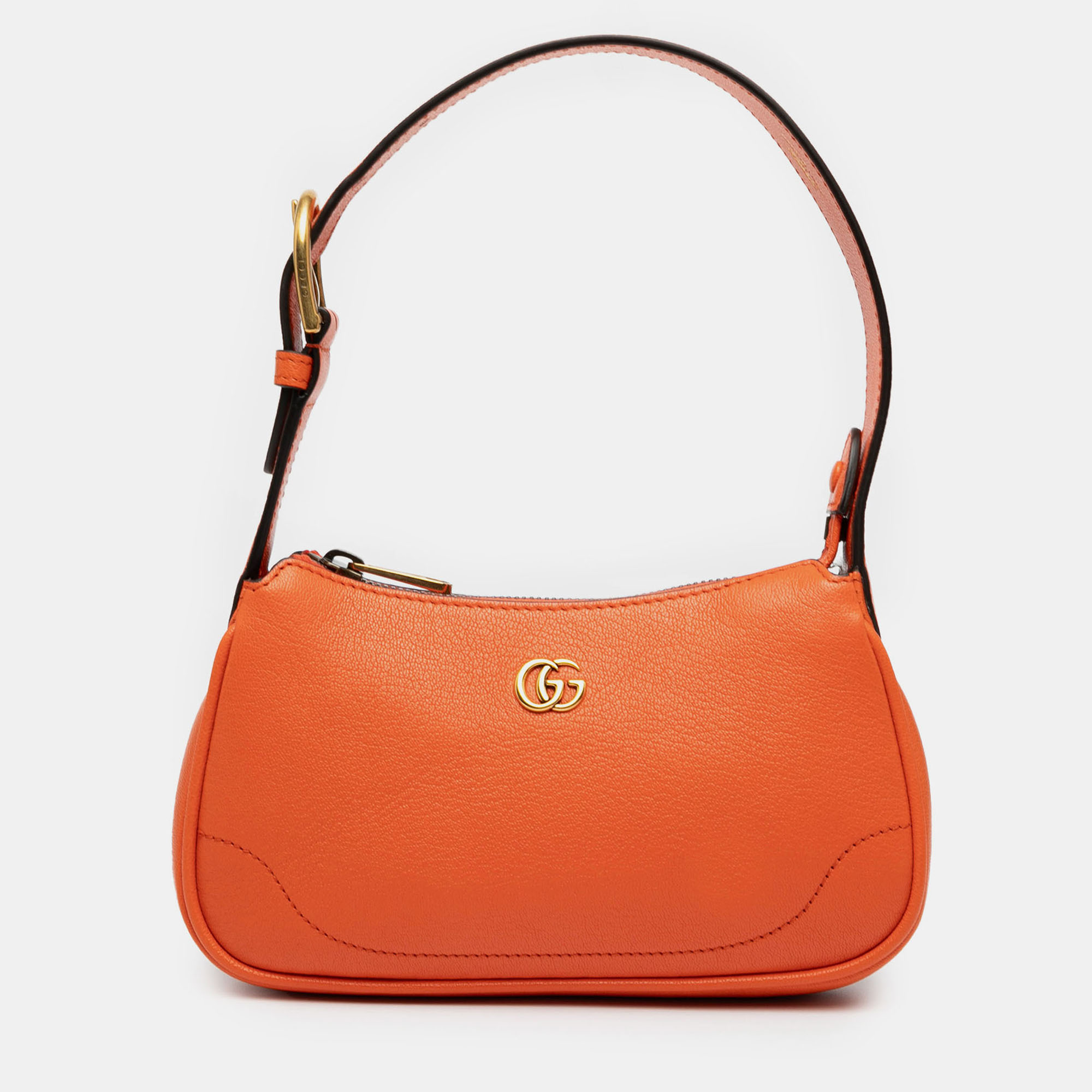 

Gucci Orange Mini Leather Aphrodite Shoulder Bag