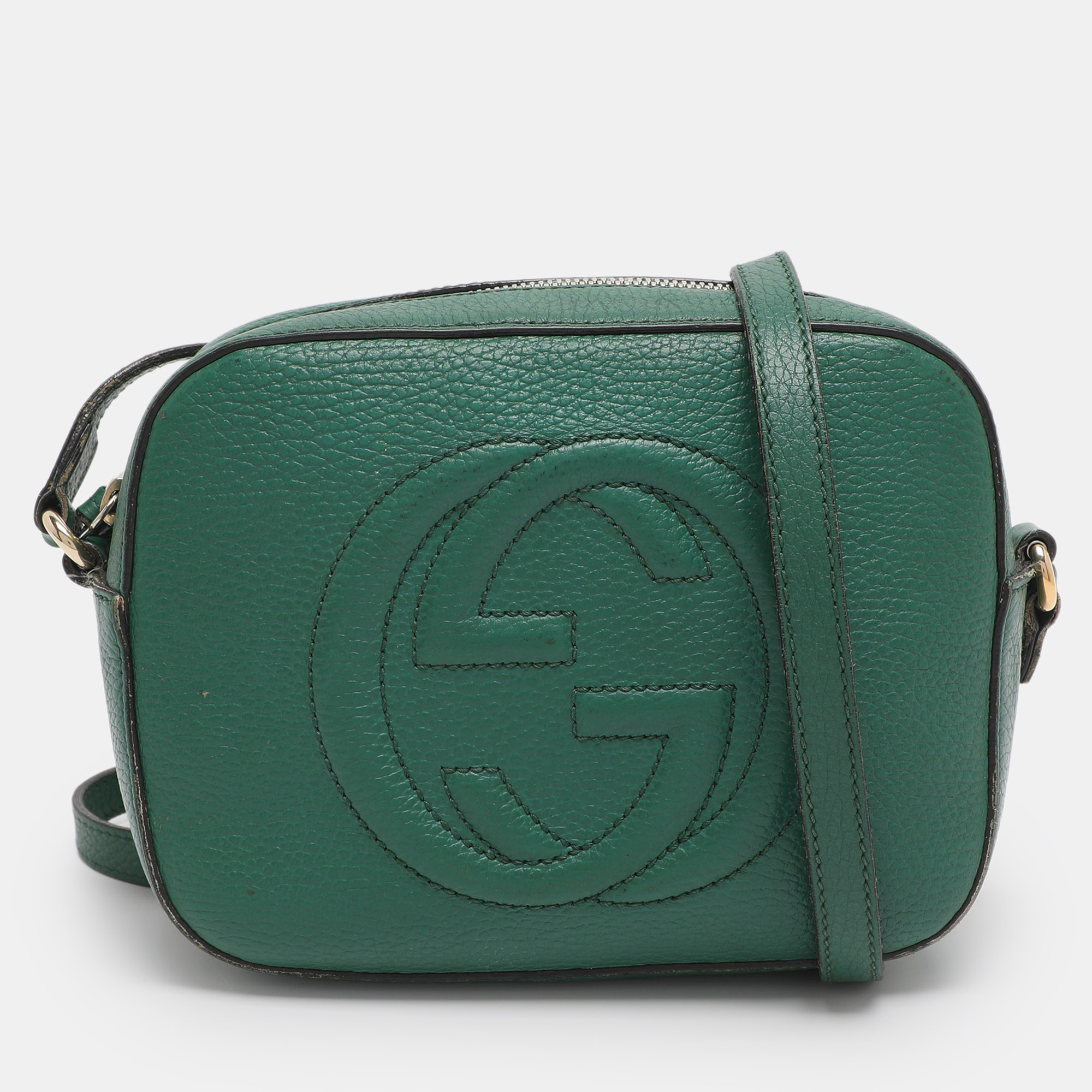

Gucci Green Leather Small Soho Disco Crossbody Bag