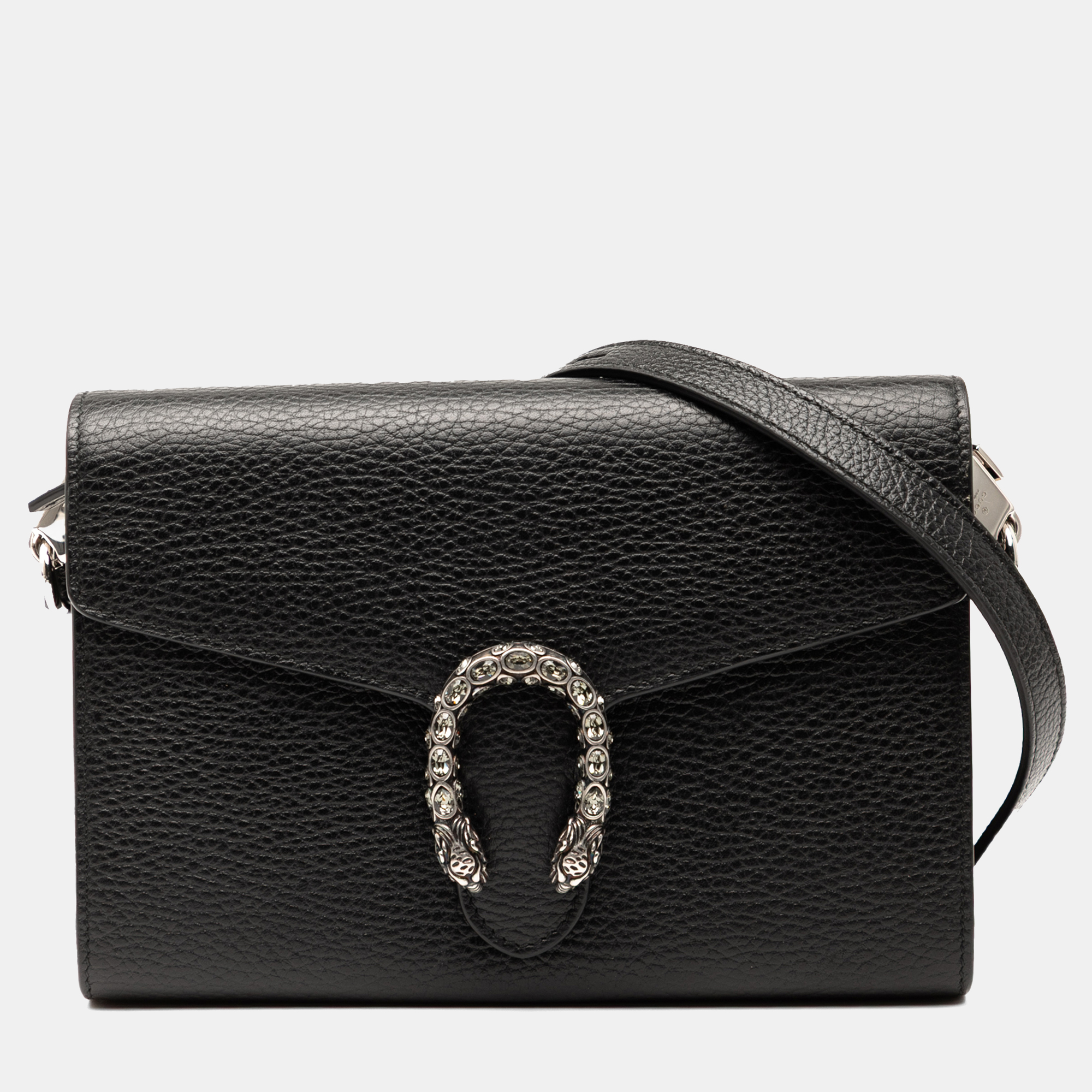 

Gucci Black Mini Leather Dionysus Wallet on Chain