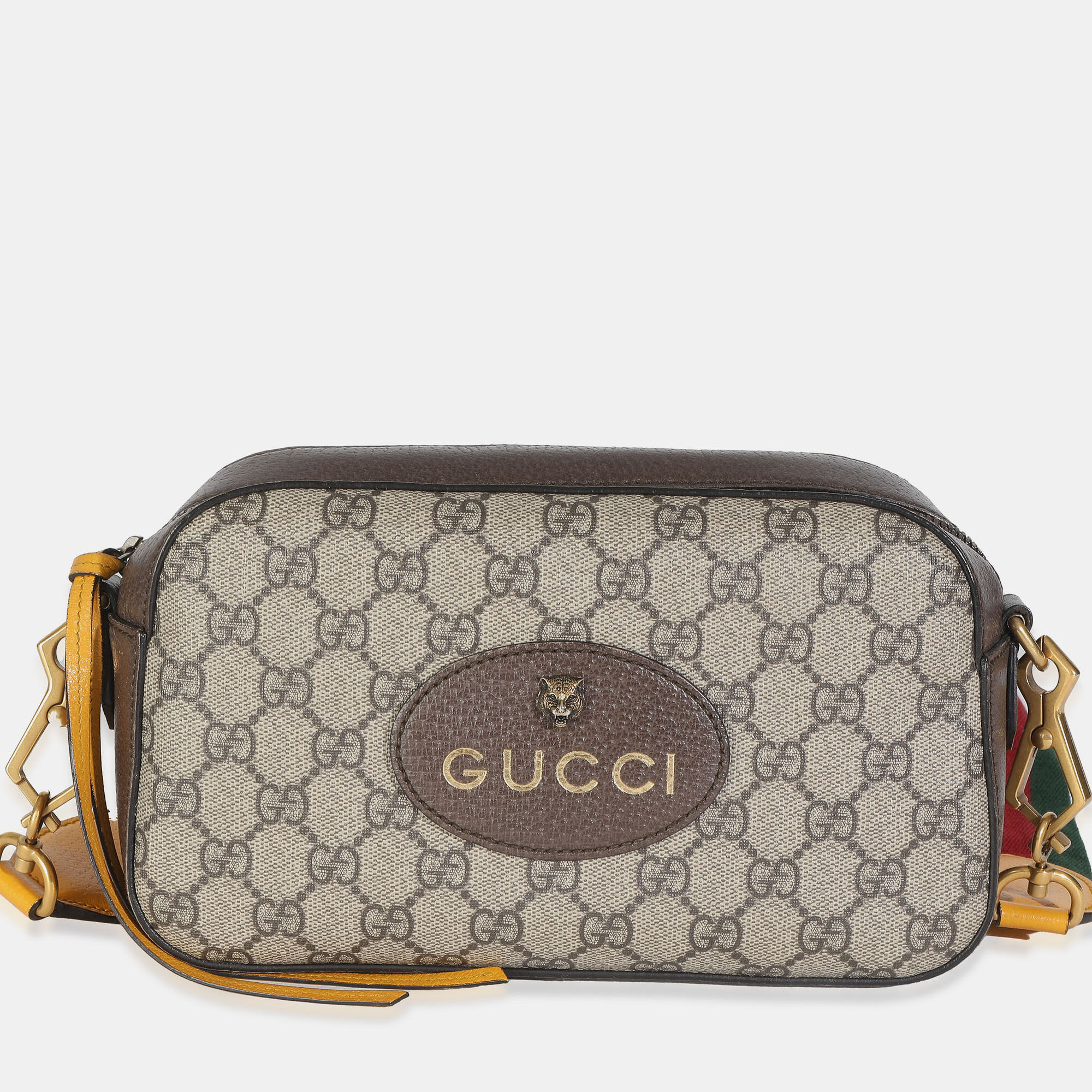 

Gucci Beige GG Supreme Monogram Web Neo Vintage Shoulder Bag