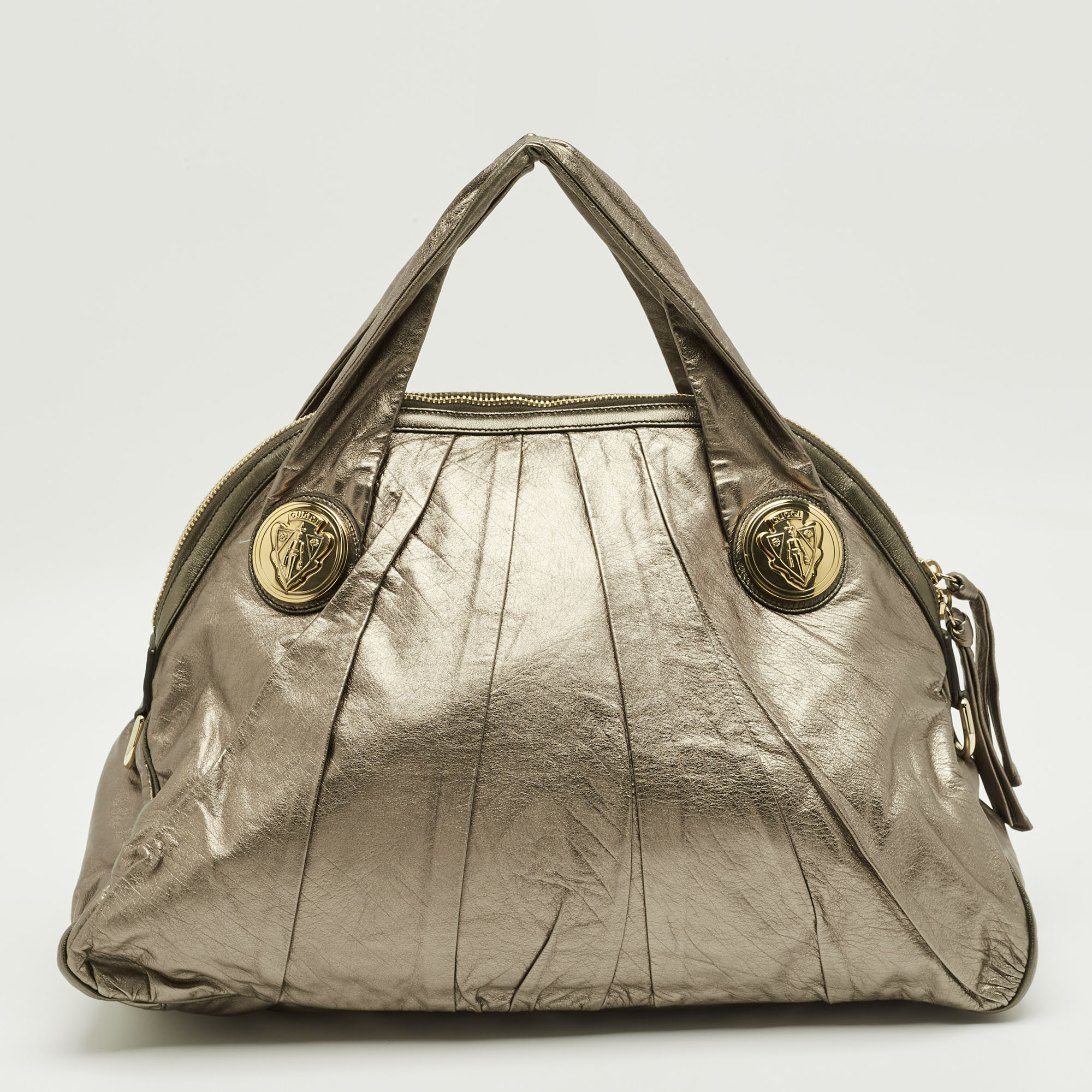 

Gucci Metallic Leather  Hysteria Satchel