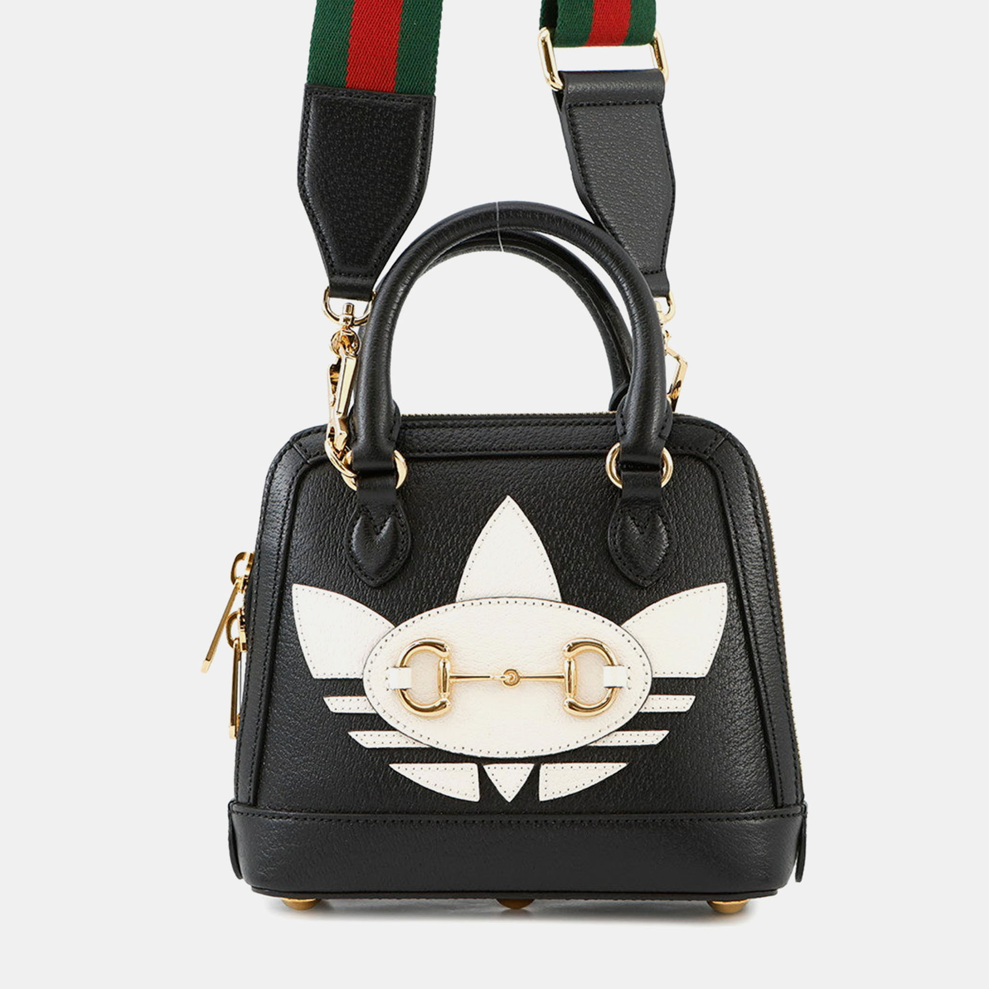

Gucci Horsebit 2Way Handbag Adidas Collaboration Black Leather