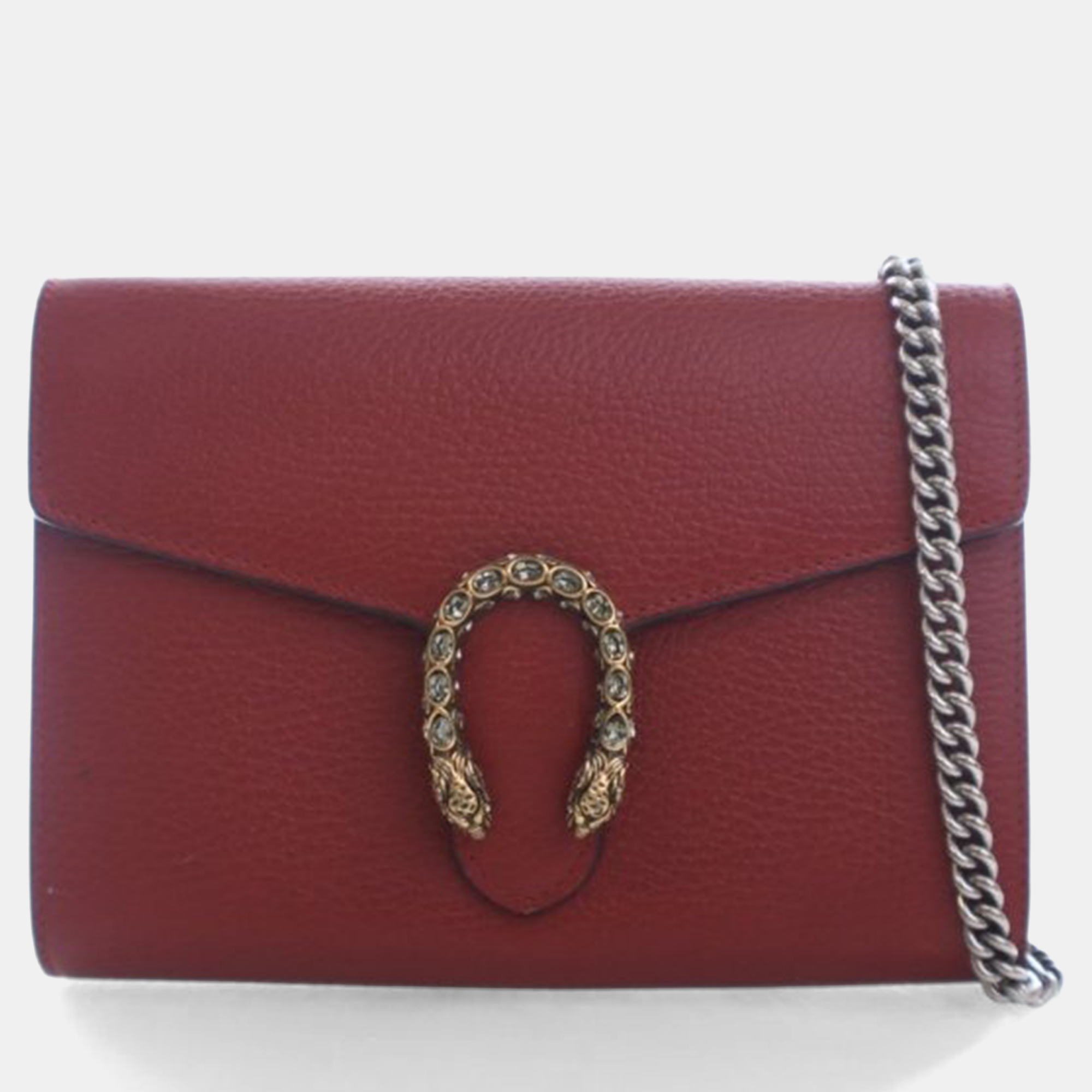 

Gucci Calfskin Dionysus Wallet On Chain, Red