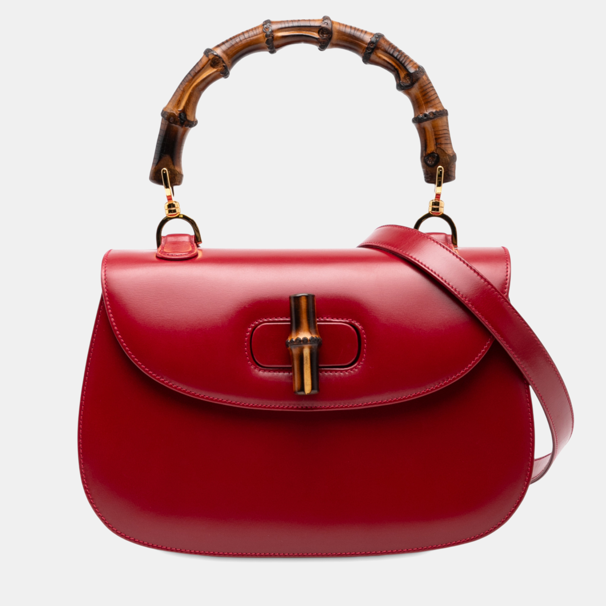 

Gucci Red Calfskin Bamboo Night