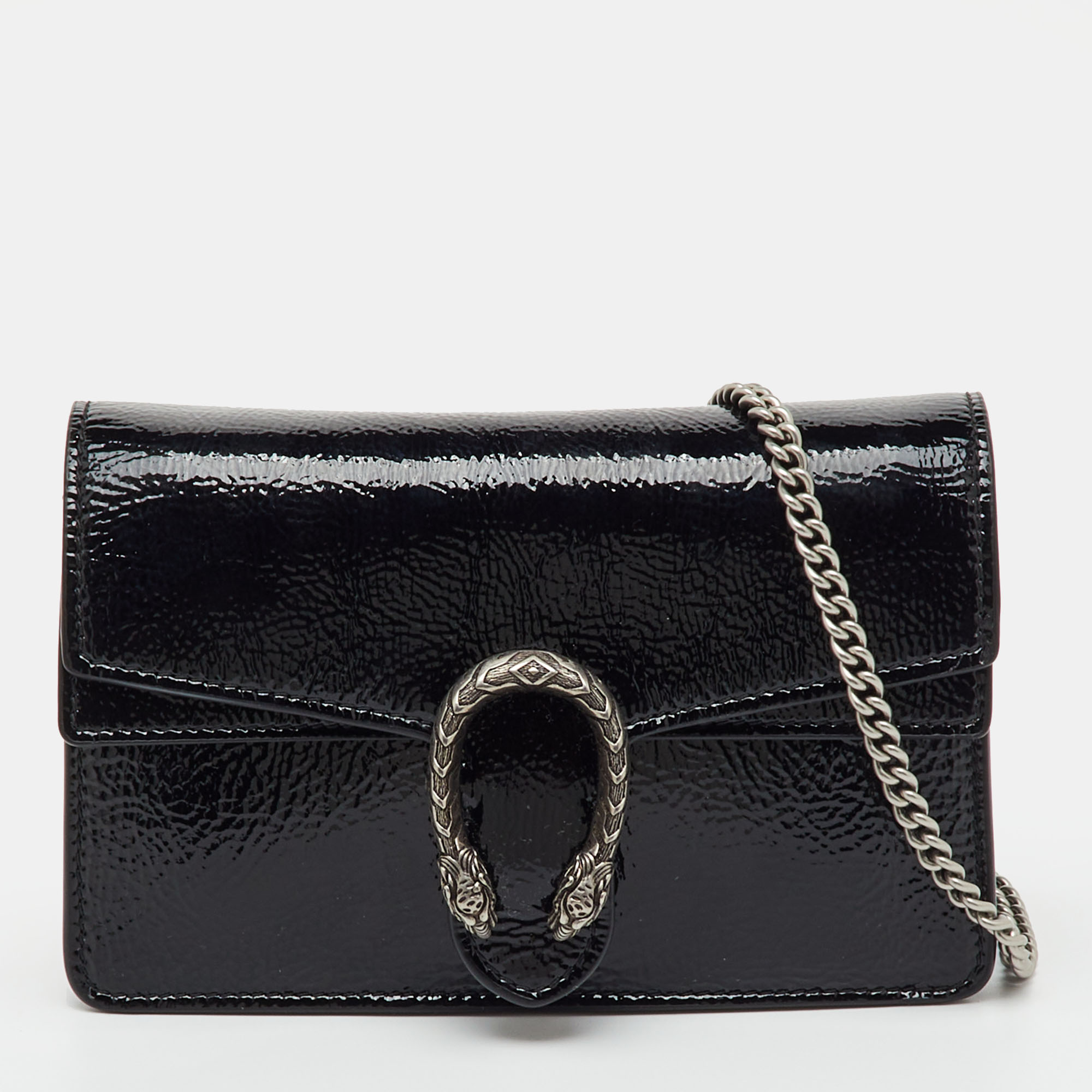 

Gucci Black Patent Leather Mini Dionysus Shoulder Bag