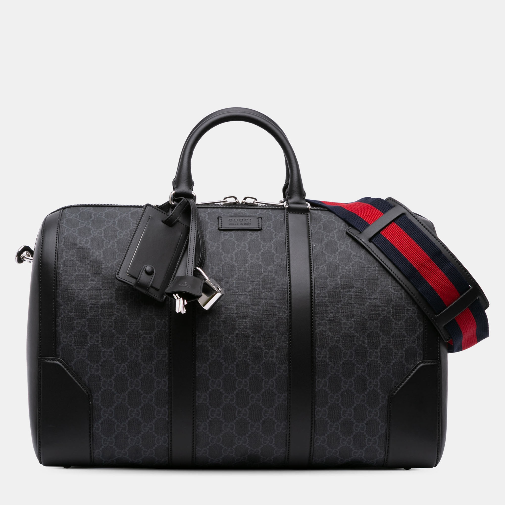 

Gucci Black Medium GG Supreme Carry On Duffle Bag