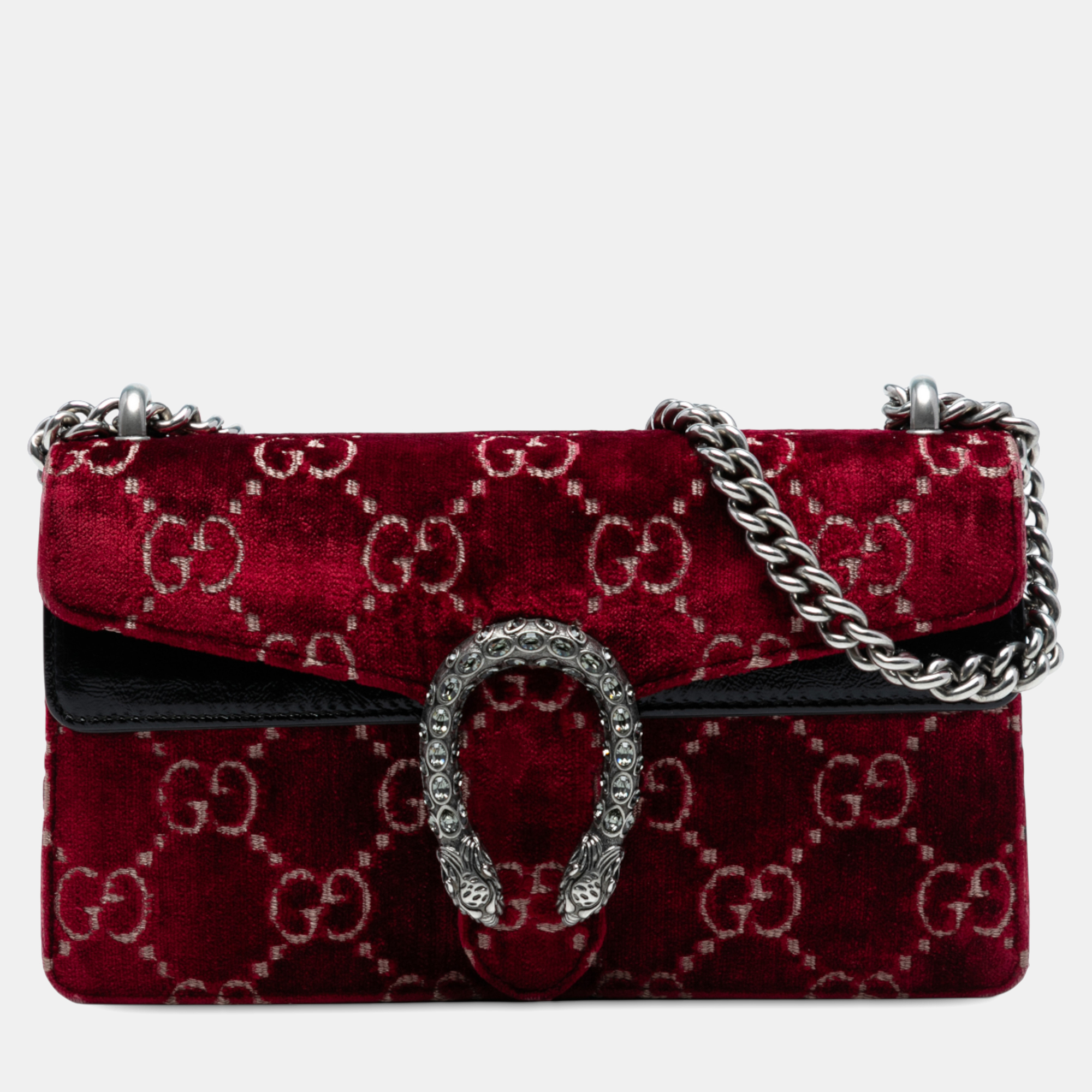 

Gucci Red Medium GG Velvet Dionysus Crossbody