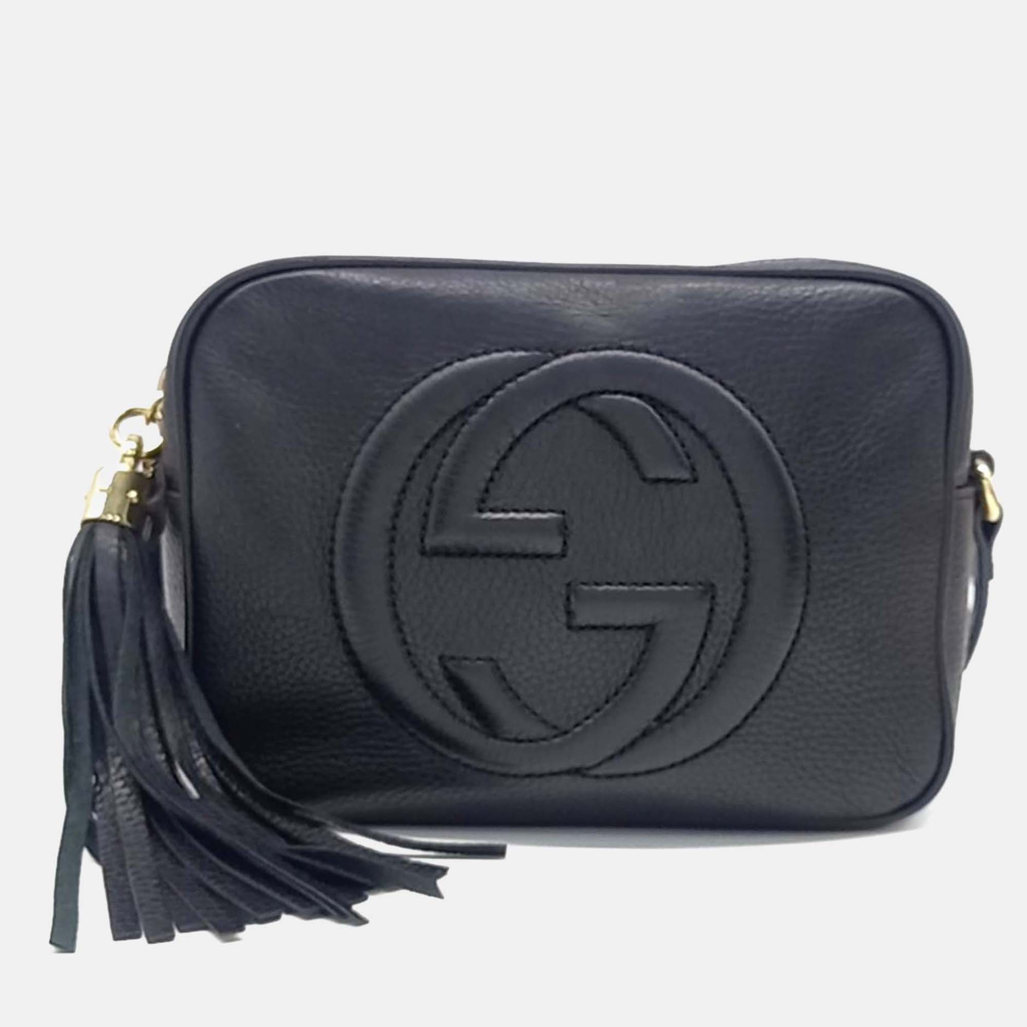 

Gucci Black Leather Disco Bag