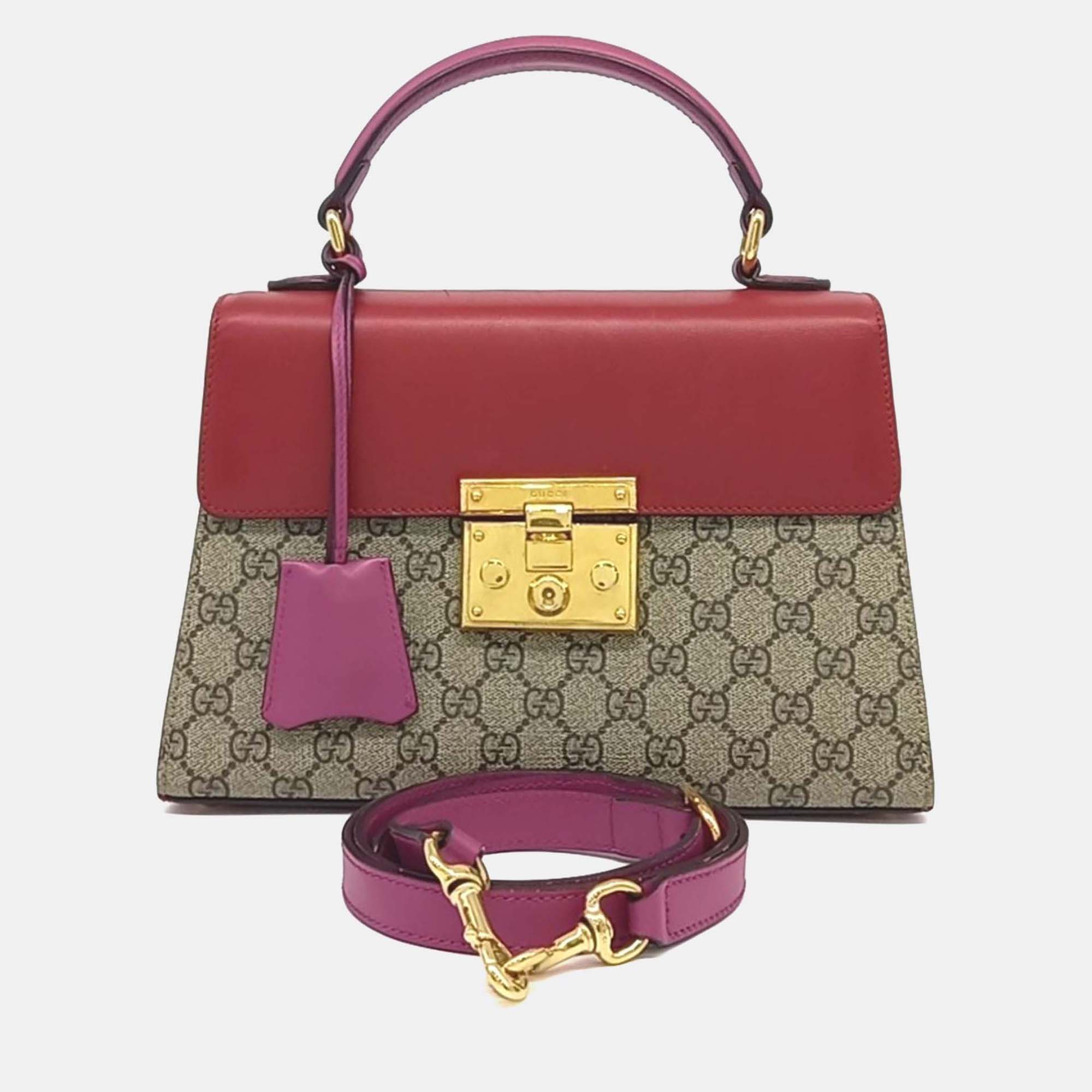 

Gucci Multicolor Coated Canvas Padlock Supreme Tote