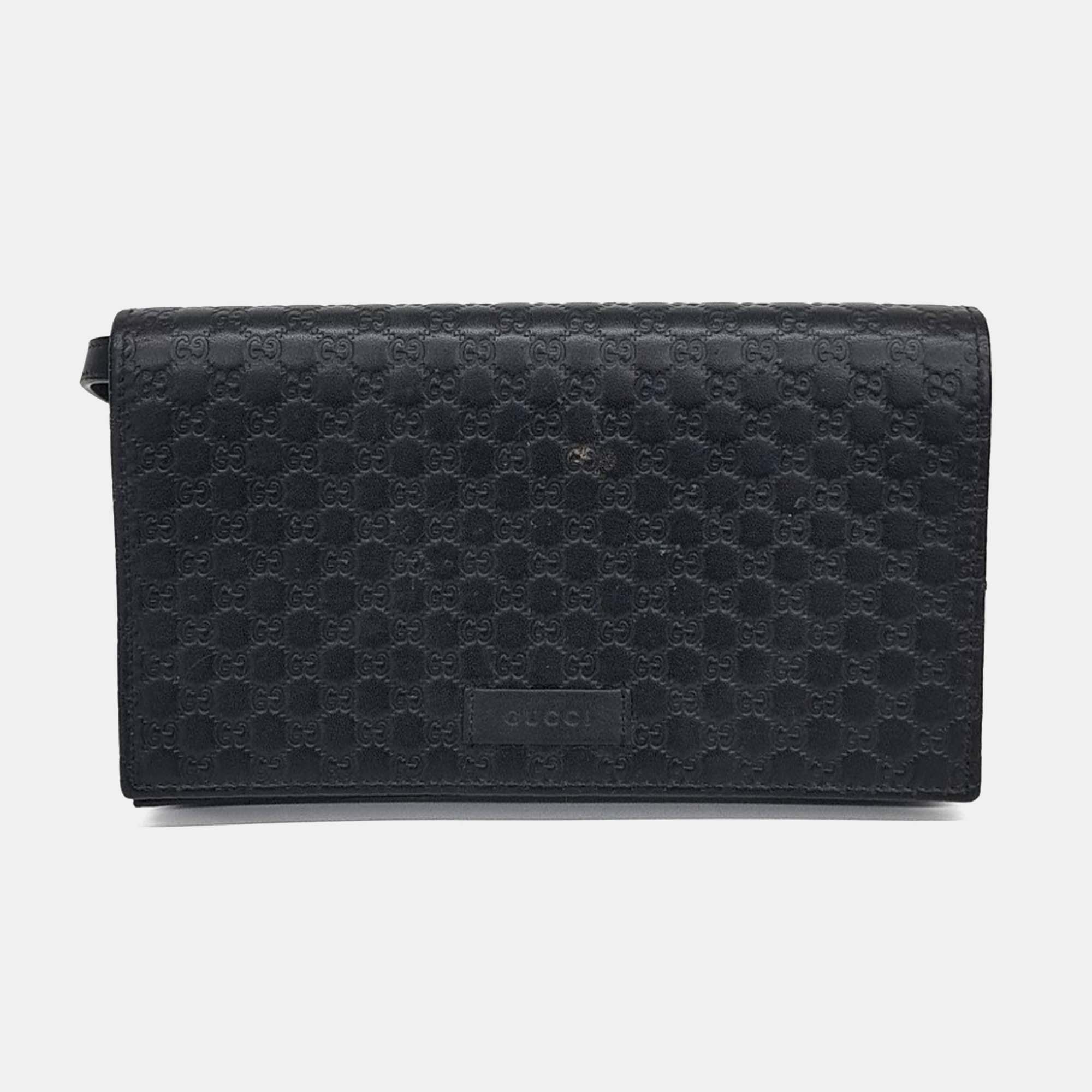 

Gucci Black Leather Micro Cimaline Crossbody Bag