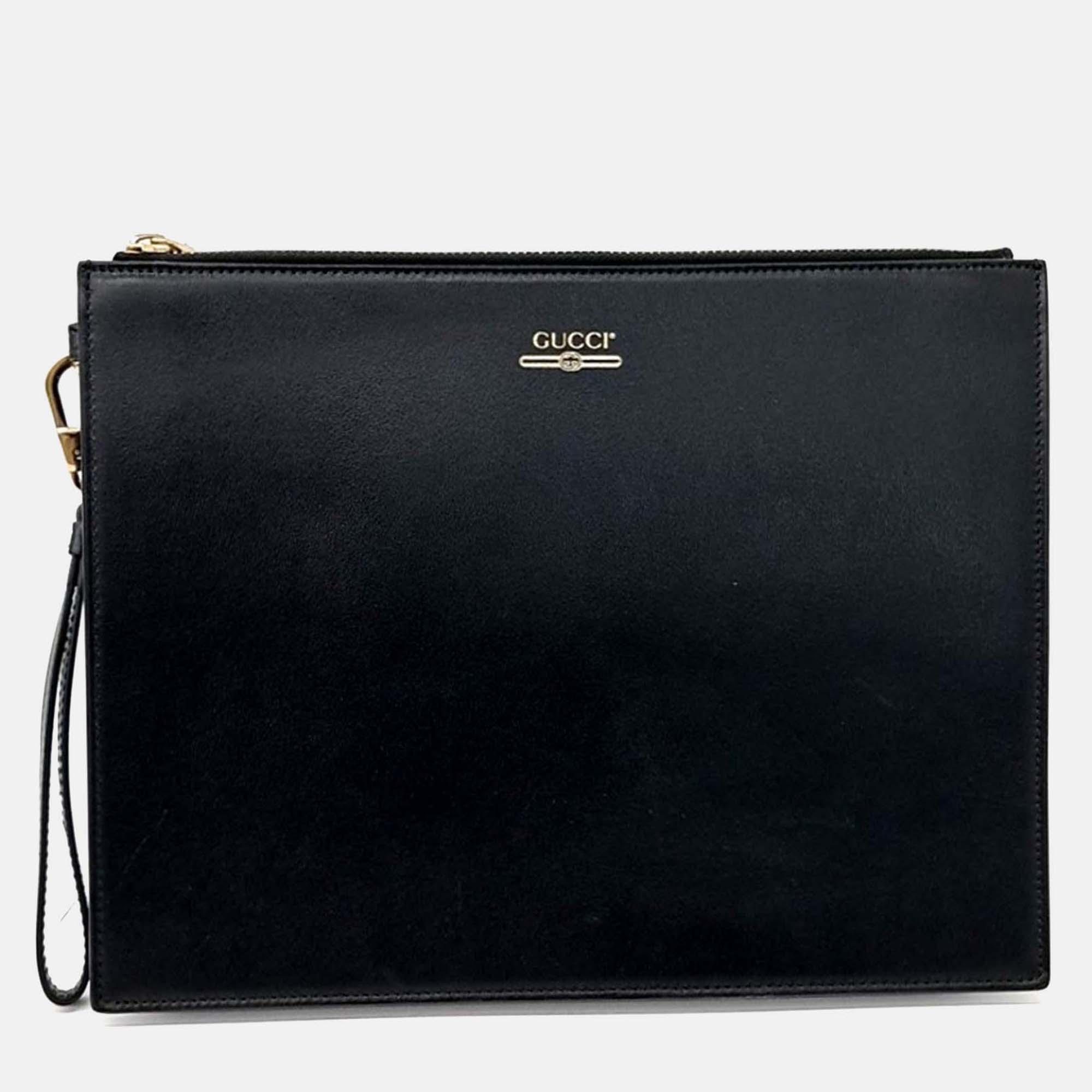 

Gucci Black Leather Clutch