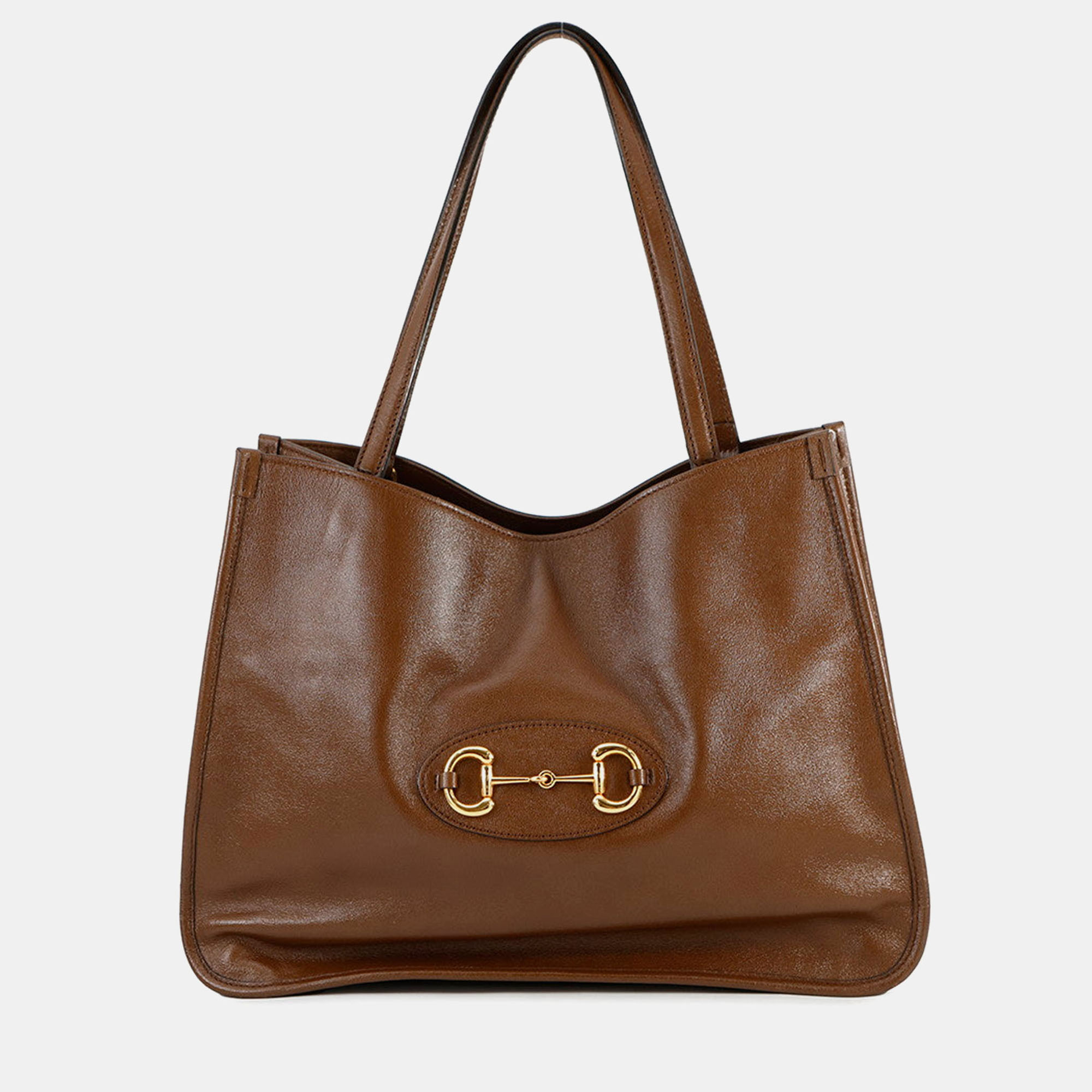 

Gucci Horsebit 1955Tote Bag Brown Leather