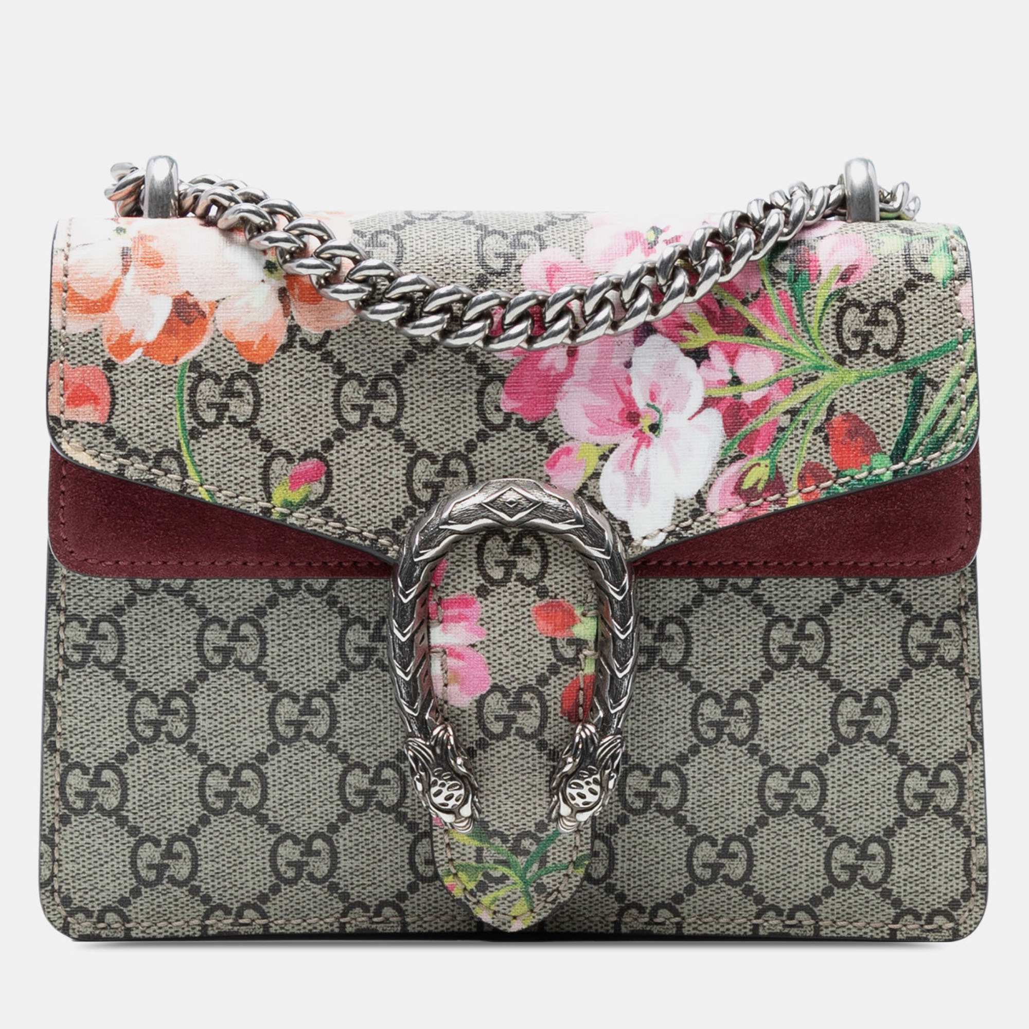 

Gucci Beige Brown Small GG Supreme Blooms Dionysus Crossbody