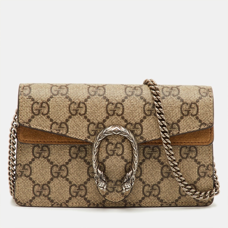 

Gucci Beige GG Supreme Canvas and Leather Mini Dionysus Shoulder Bag