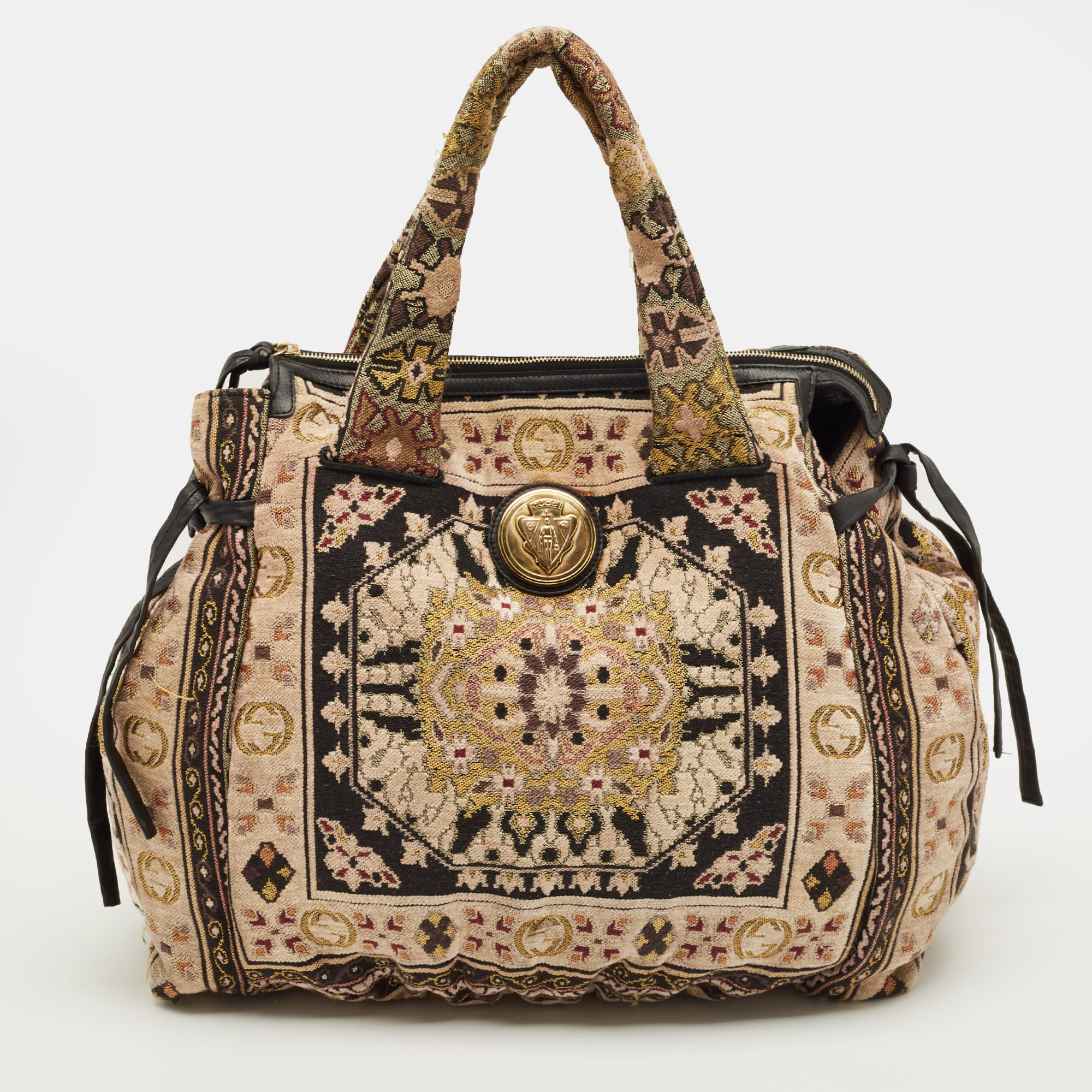 

Gucci Hysteria  Multicolor Embroidered Tapestry Fabric Tote