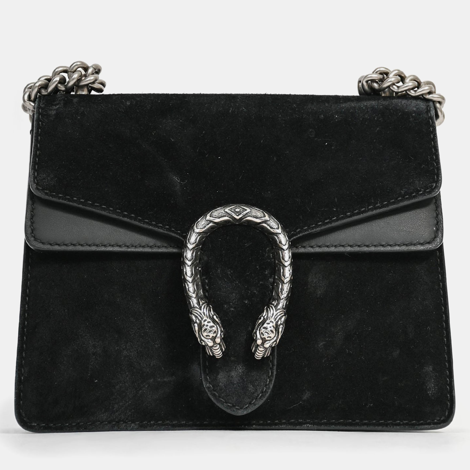 

Gucci Black Suede Mini Dionysus Chain Shoulder Bag