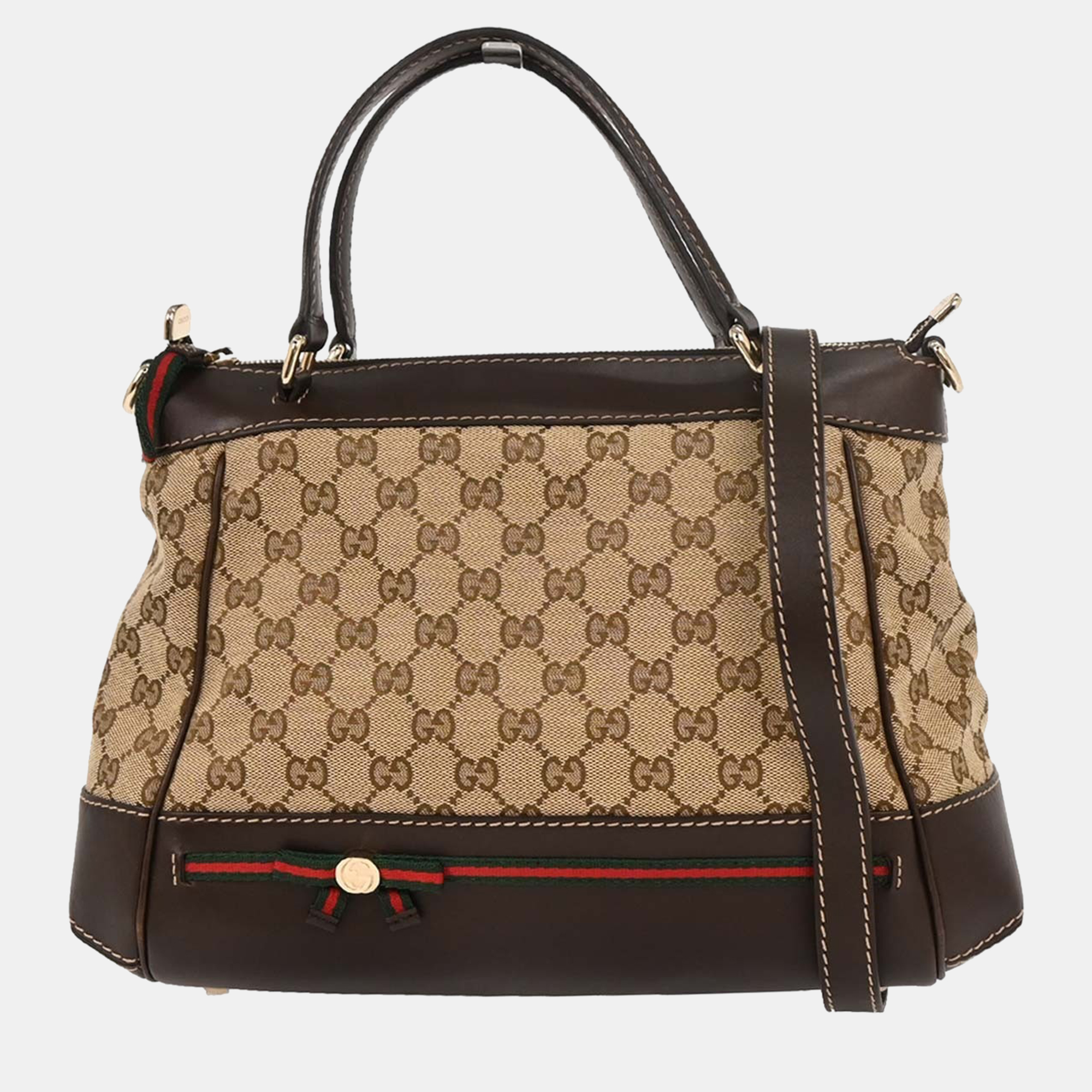 

Gucci Beige Canvas GG Mayfair 2way Handbag